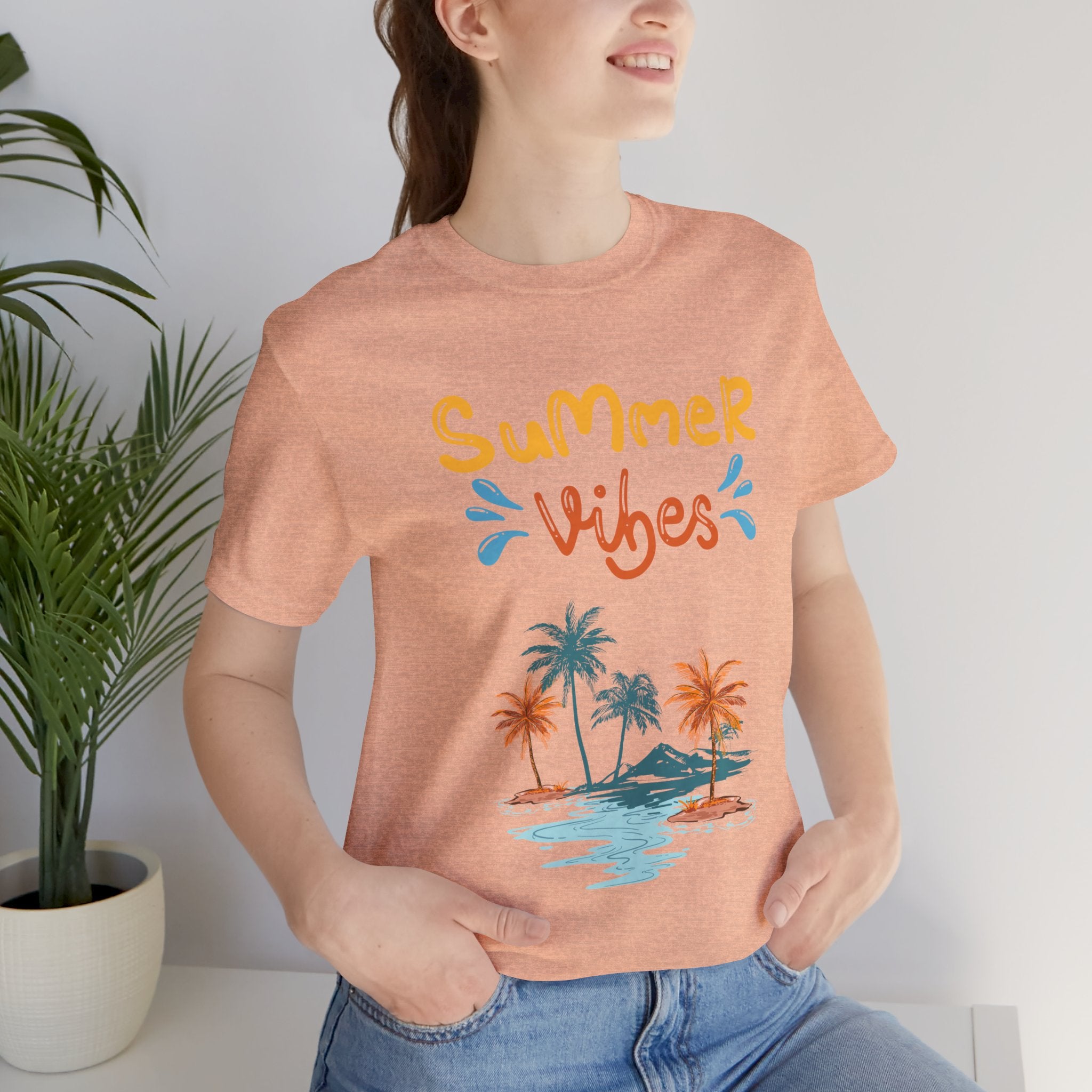 Hello Summer Tee – Pastel Beach Graphic T-Shirt