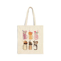 Cozy Milkshake Mug Canvas Tote Bag — Cute Dessert Cotton Canvas Tote