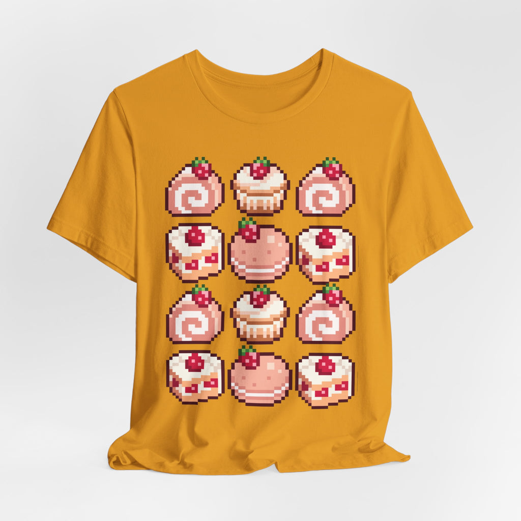 Kawaii Strawberry Pastry T-Shirt — Cute Pixel Dessert Tee