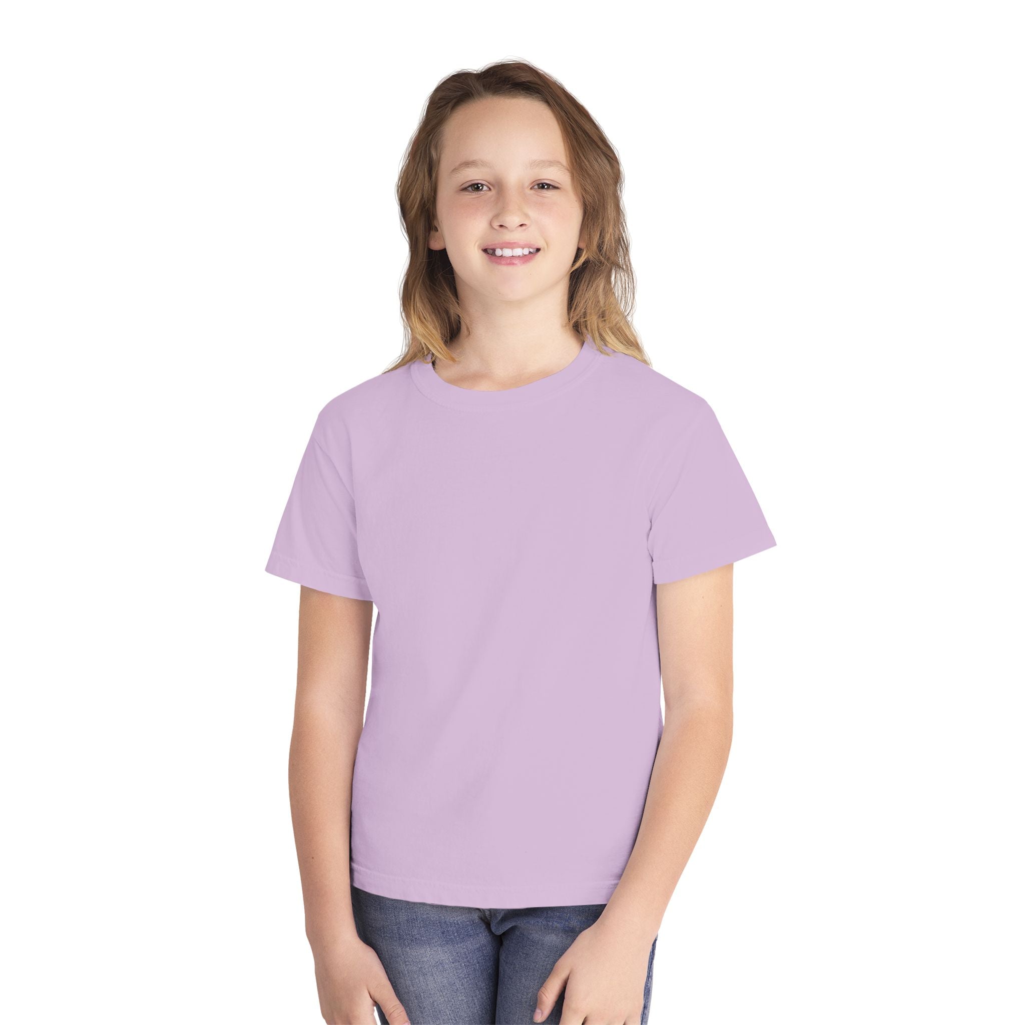 Kids Plain Colored T-Shirt — Classic Youth Midweight Tee