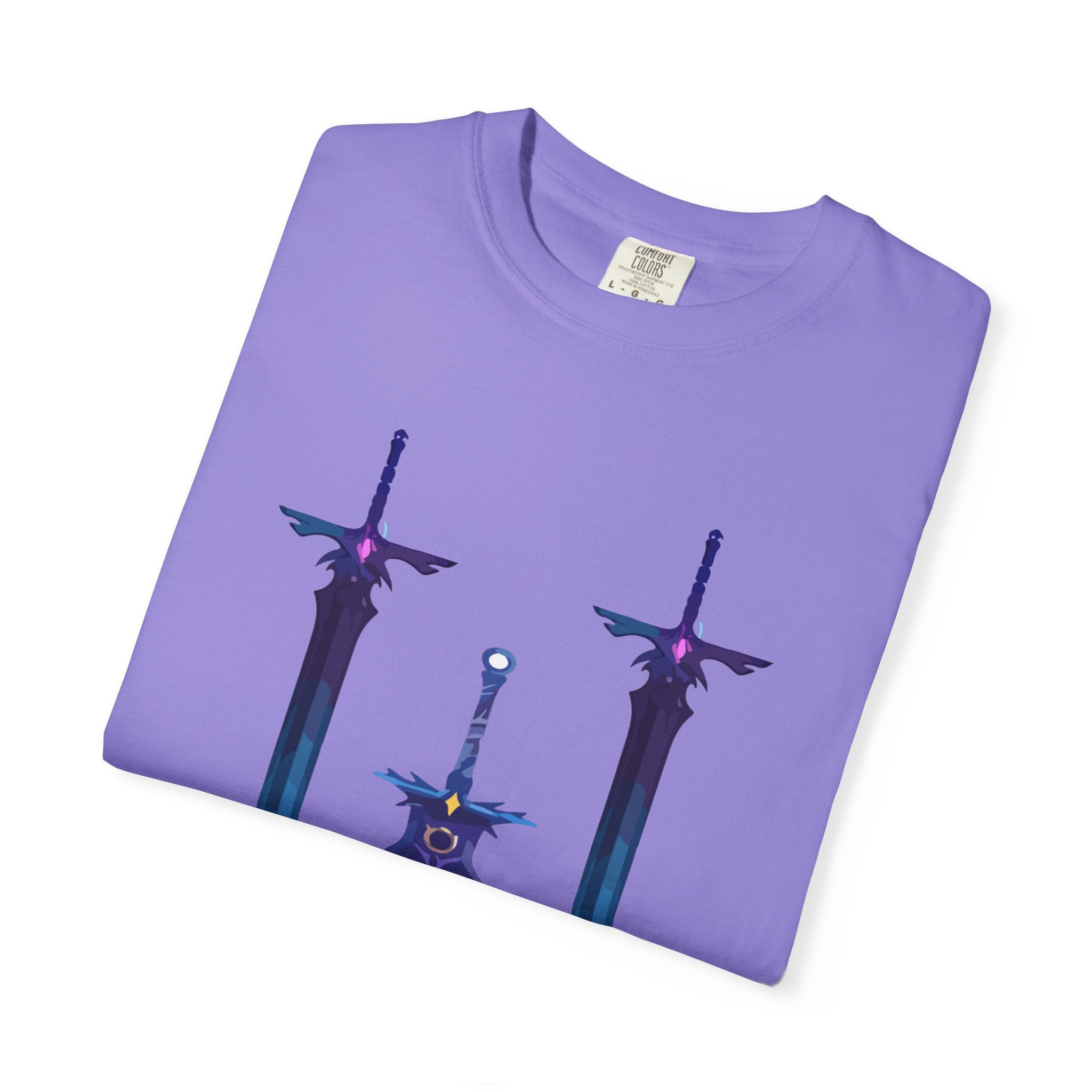 Magical Aura Swords Graphic Printed T-shirt — Pastel Fantasy Magical Swords