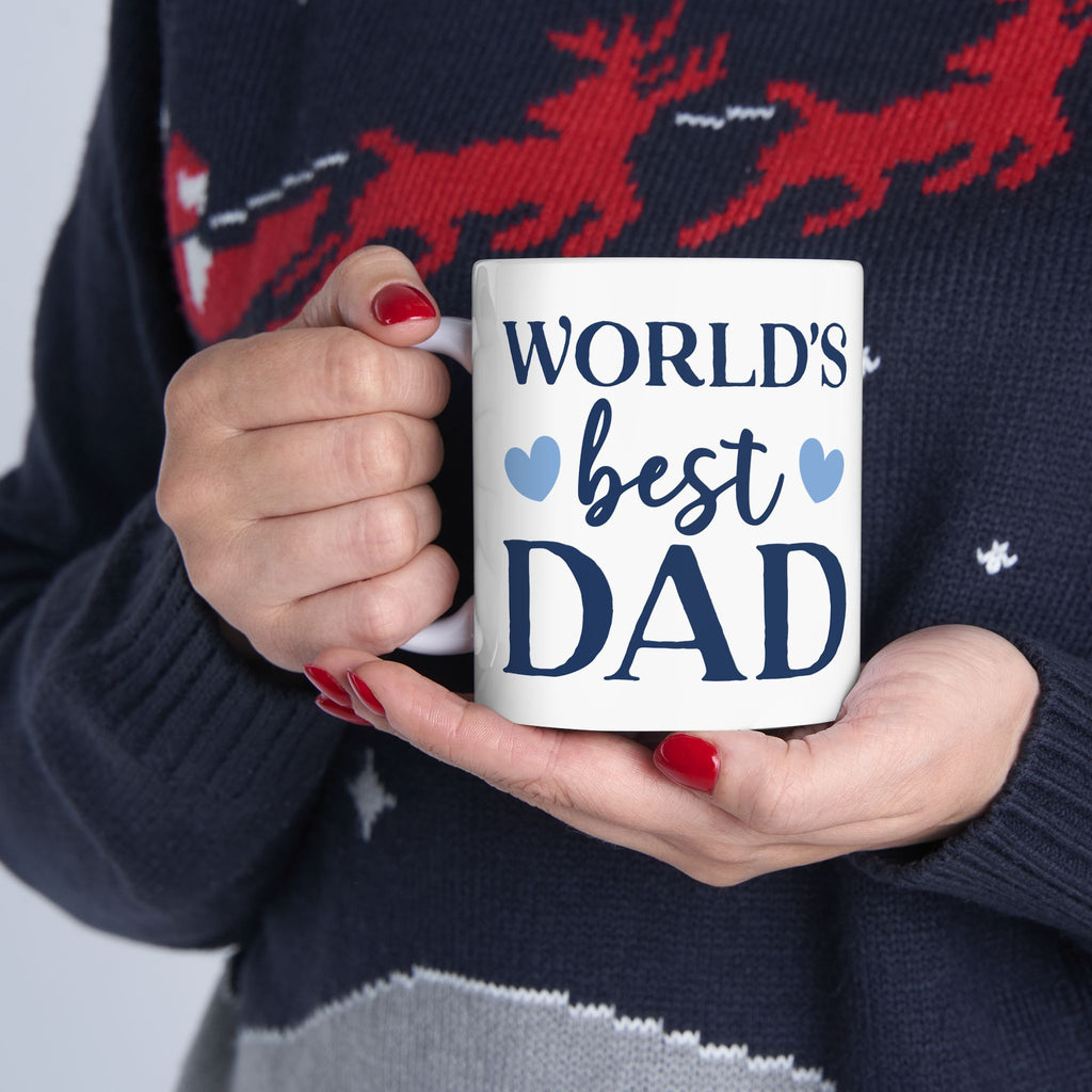 World's Best Dad Ceramic Mug — 11oz & 15oz Coffee Cup
