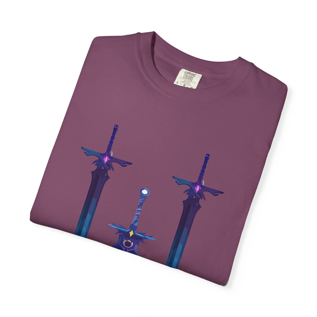Magical Aura Swords Graphic Printed T-shirt — Pastel Fantasy Magical Swords