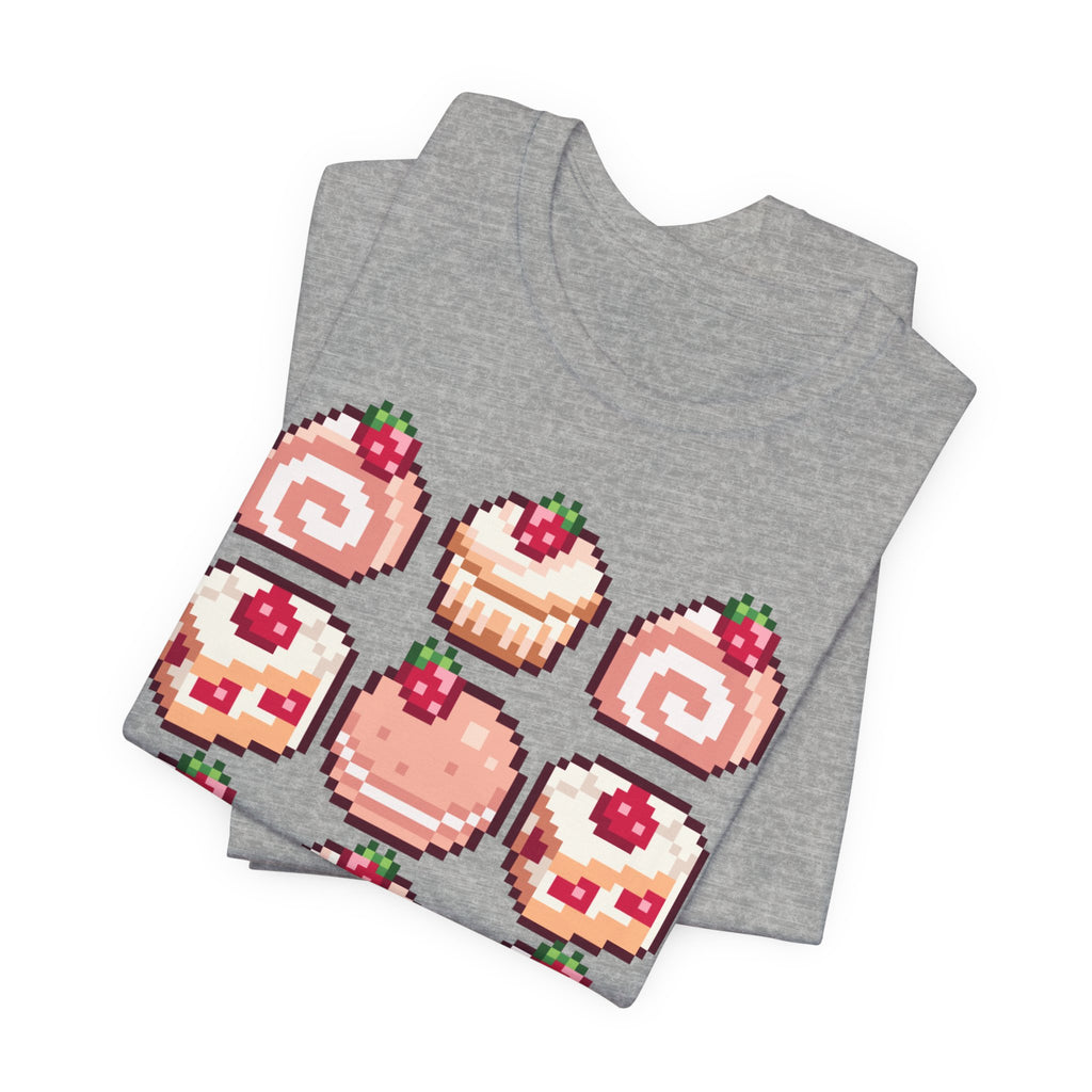 Kawaii Strawberry Pastry T-Shirt — Cute Pixel Dessert Tee
