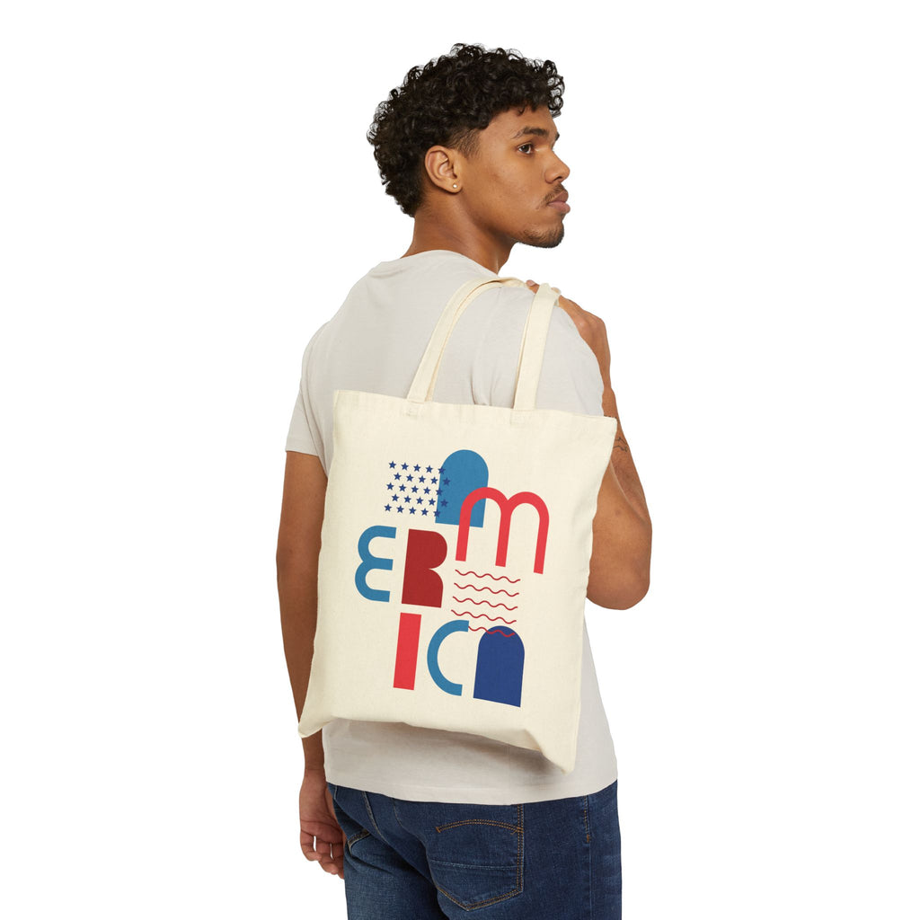 Cool American Vibes Cotton Canvas Tote Bag