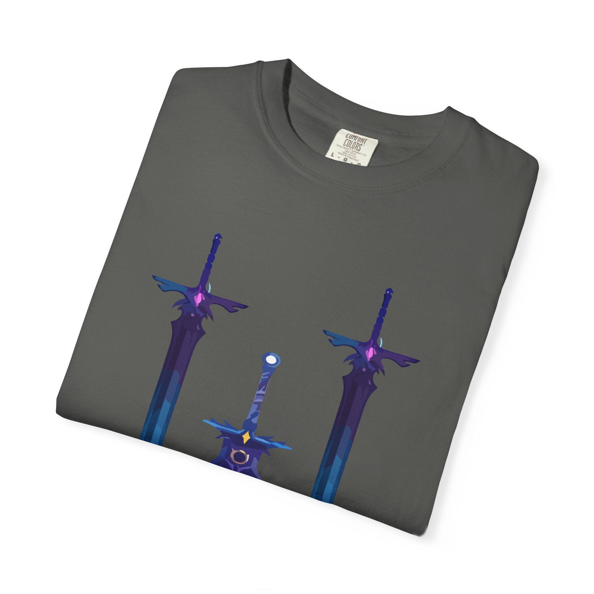 Magical Aura Swords Graphic Printed T-shirt — Pastel Fantasy Magical Swords