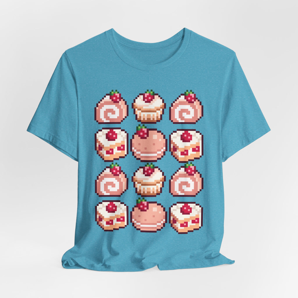 Kawaii Strawberry Pastry T-Shirt — Cute Pixel Dessert Tee