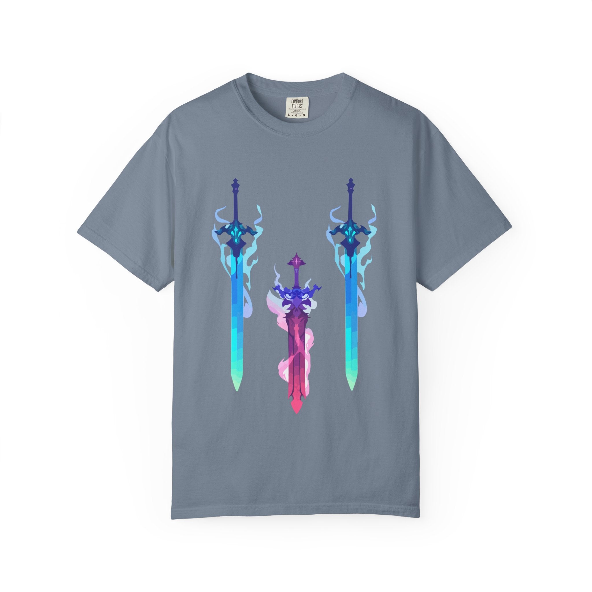 Aura Swords Graphic T-Shirt — Pastel Fantasy Trio