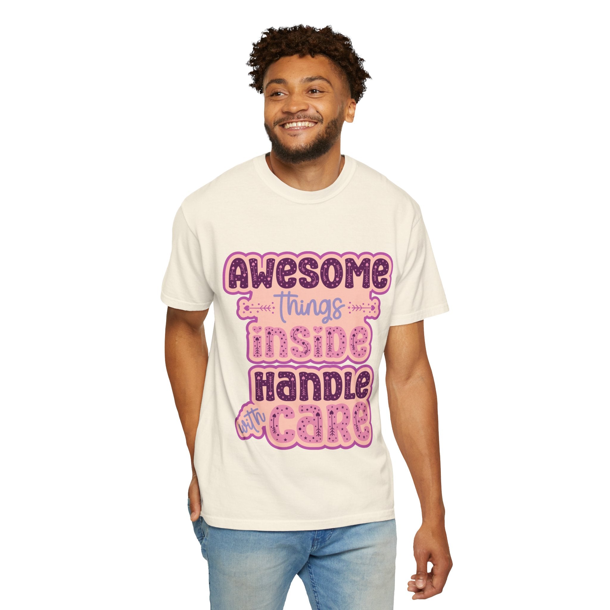 Retro "Awesome Things Inside, Handle With Care" T-Shirt