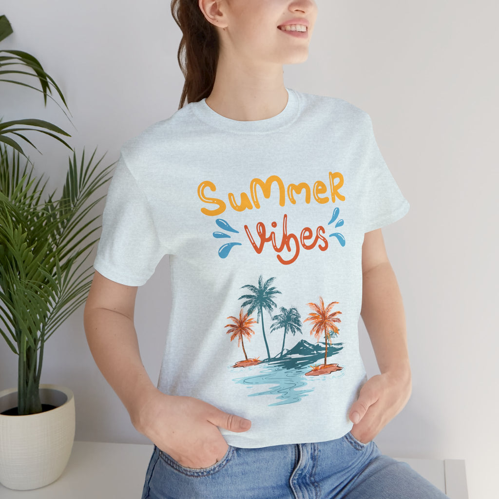 Hello Summer Tee – Pastel Beach Graphic T-Shirt