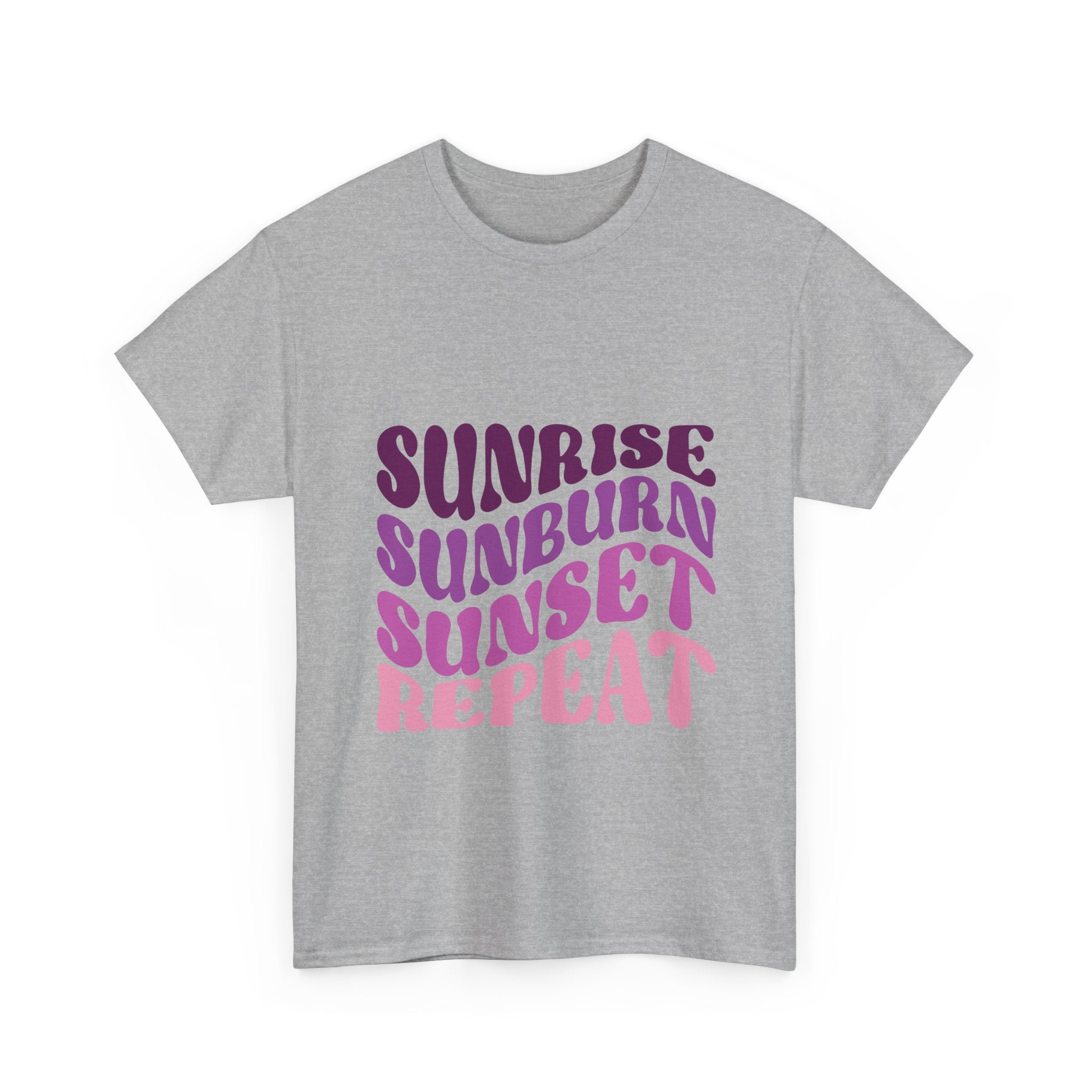 Sunrise Sunburn Sunset Repeat Retro Beach Tee