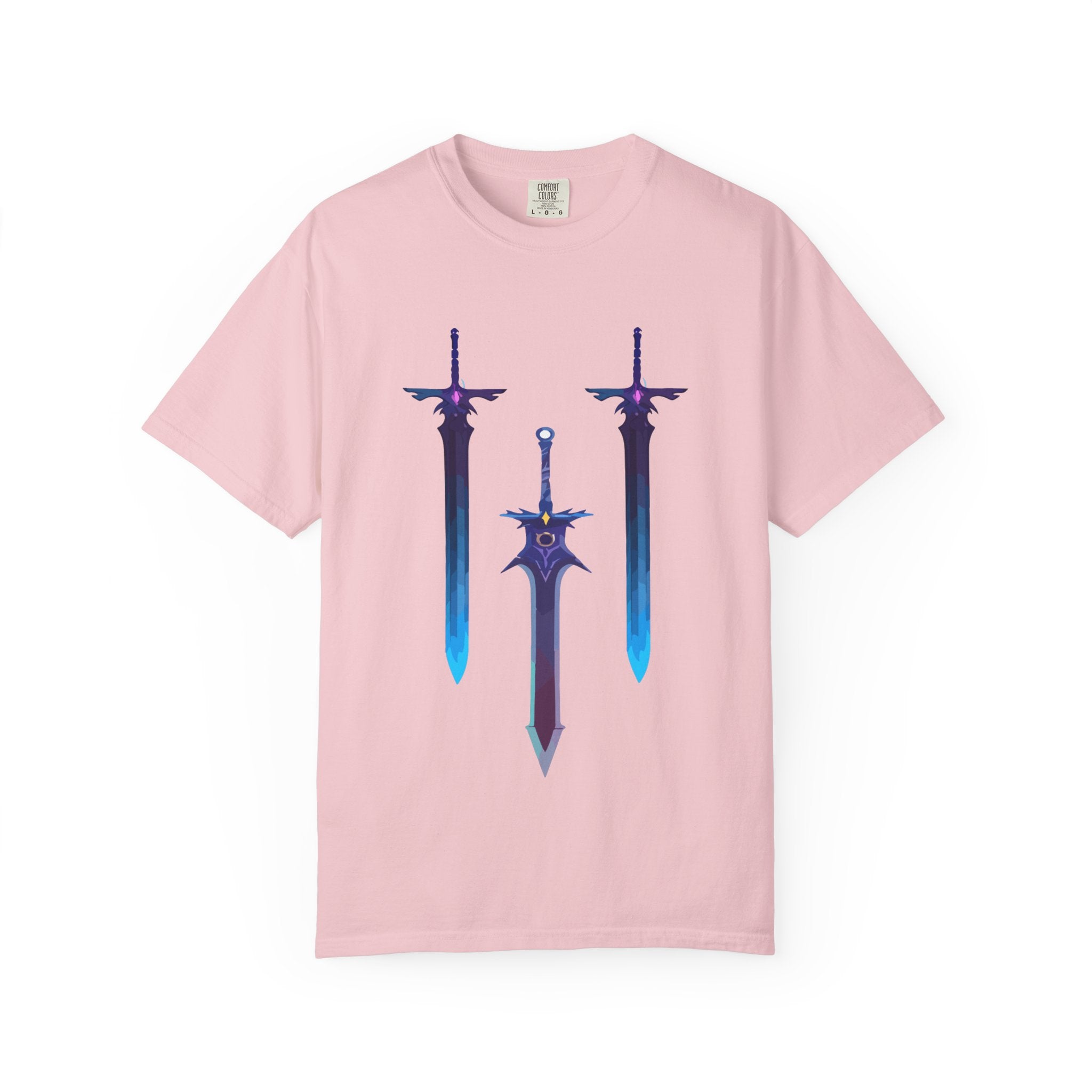 Magical Aura Swords Graphic Printed T-shirt — Pastel Fantasy Magical Swords