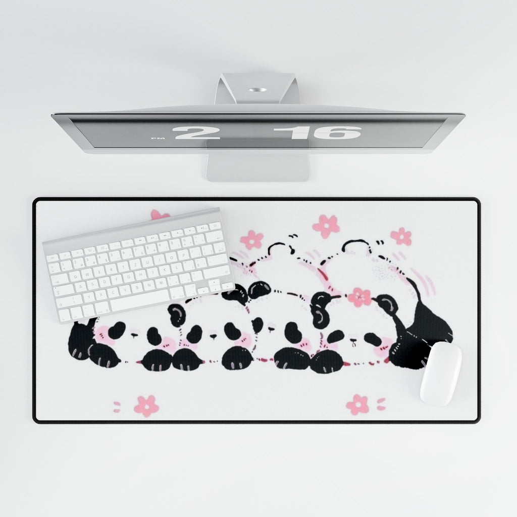 Sleeping Panda Desk Mat — Sakura Baby Pandas Keyboard Mouse Pad