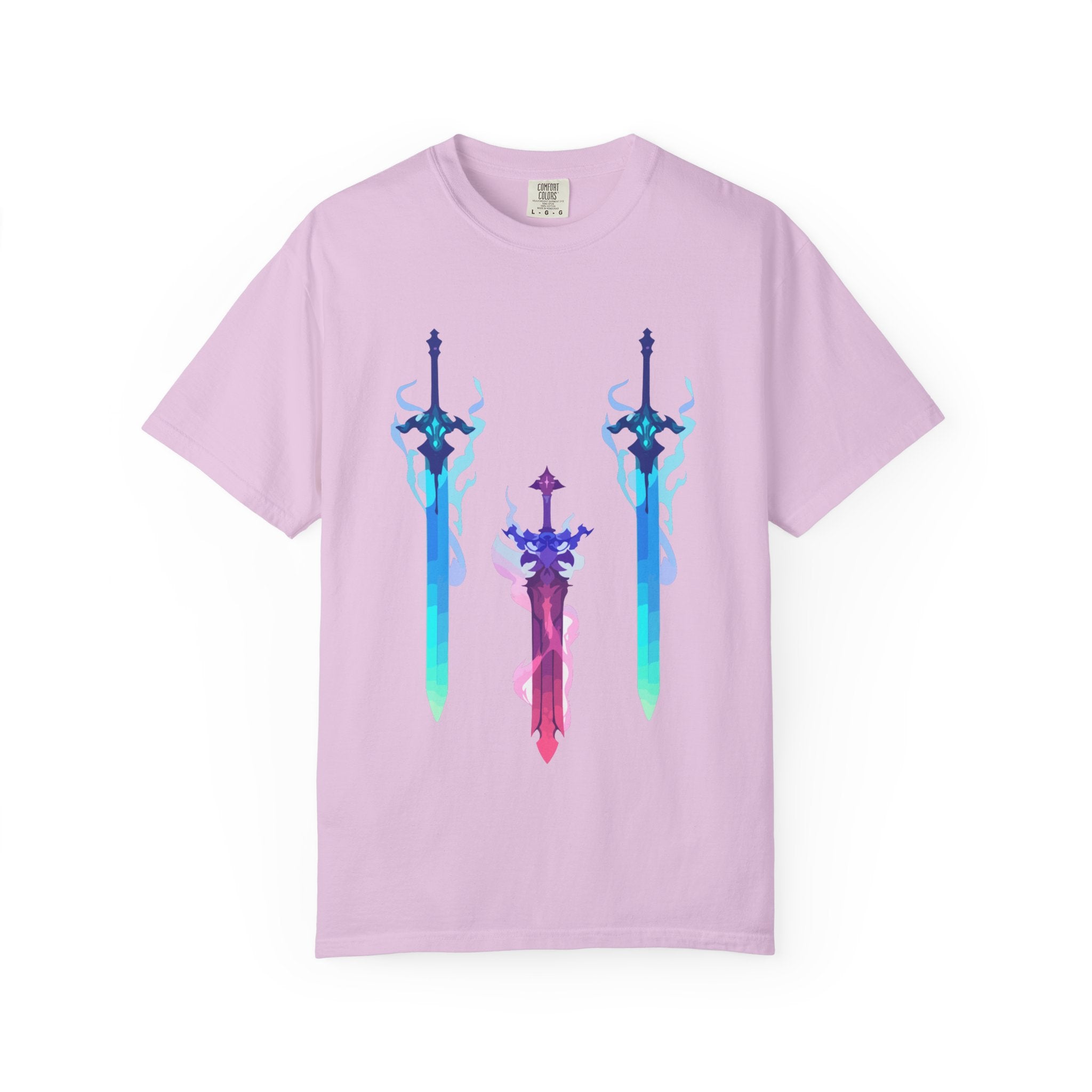 Aura Swords Graphic T-Shirt — Pastel Fantasy Trio