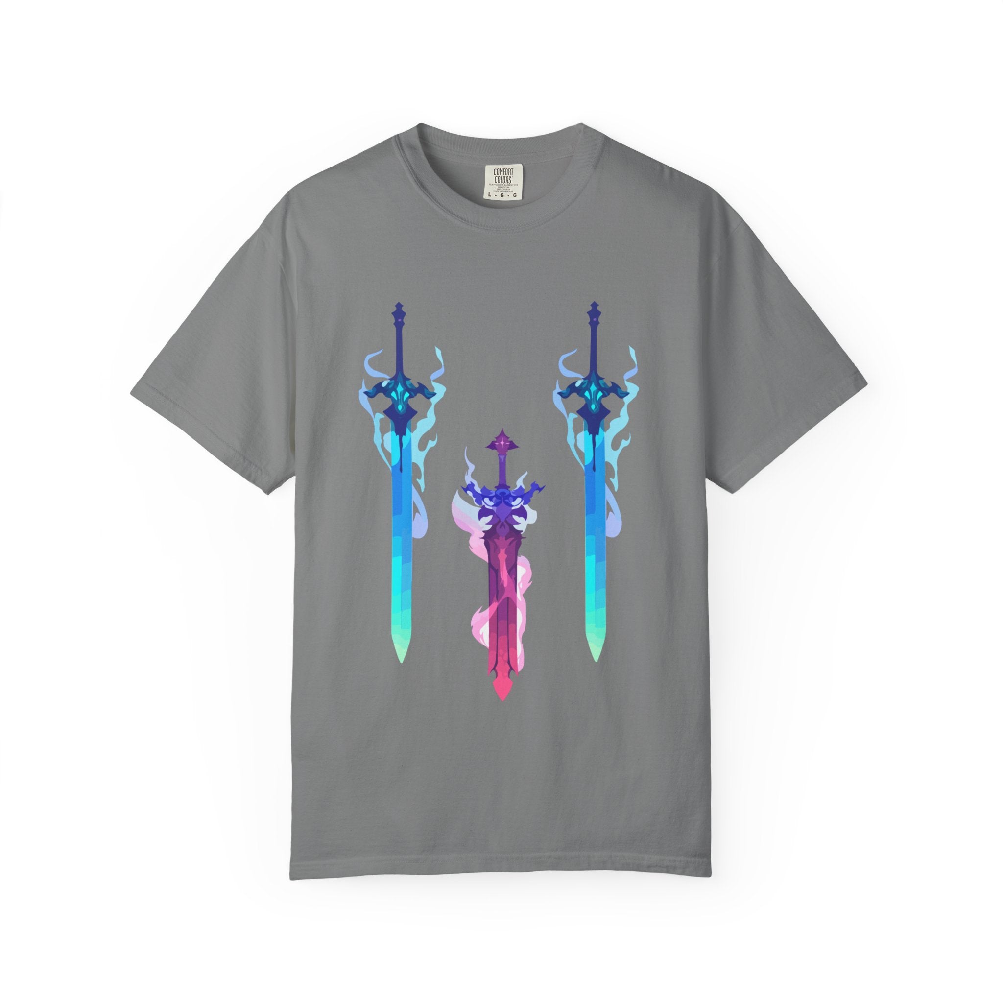 Aura Swords Graphic T-Shirt — Pastel Fantasy Trio