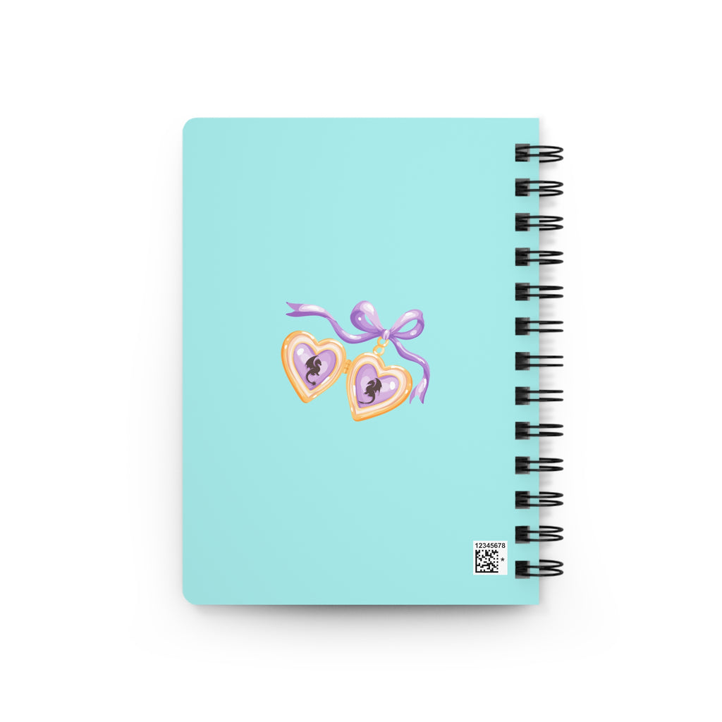 Mint Dragon & Cameo Spiral Journal — Cute Fantasy Notebook
