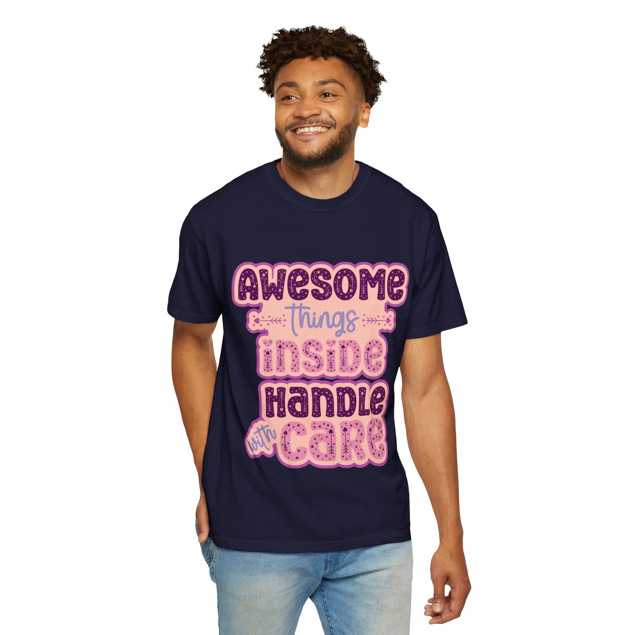 Retro "Awesome Things Inside, Handle With Care" T-Shirt