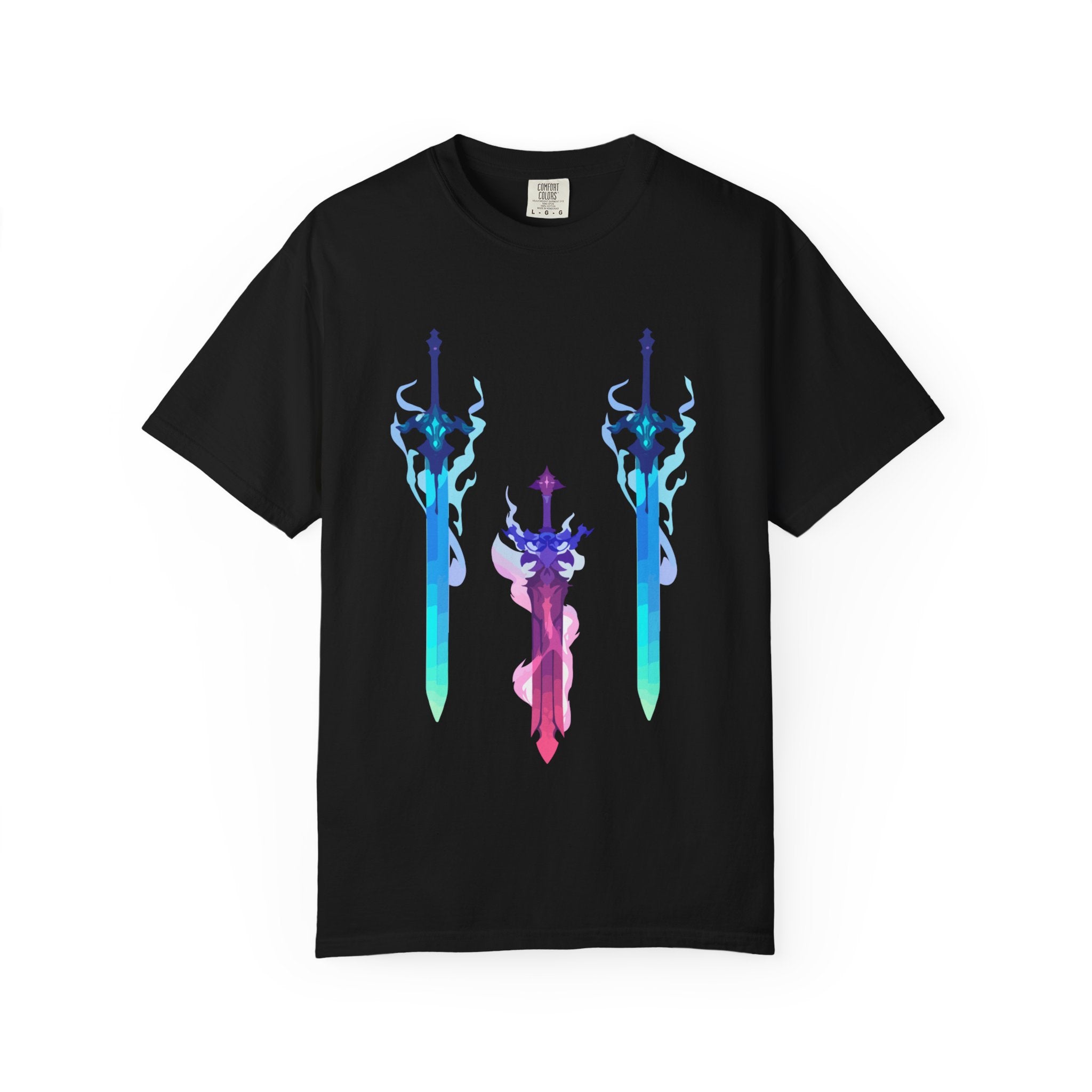 Aura Swords Graphic T-Shirt — Pastel Fantasy Trio