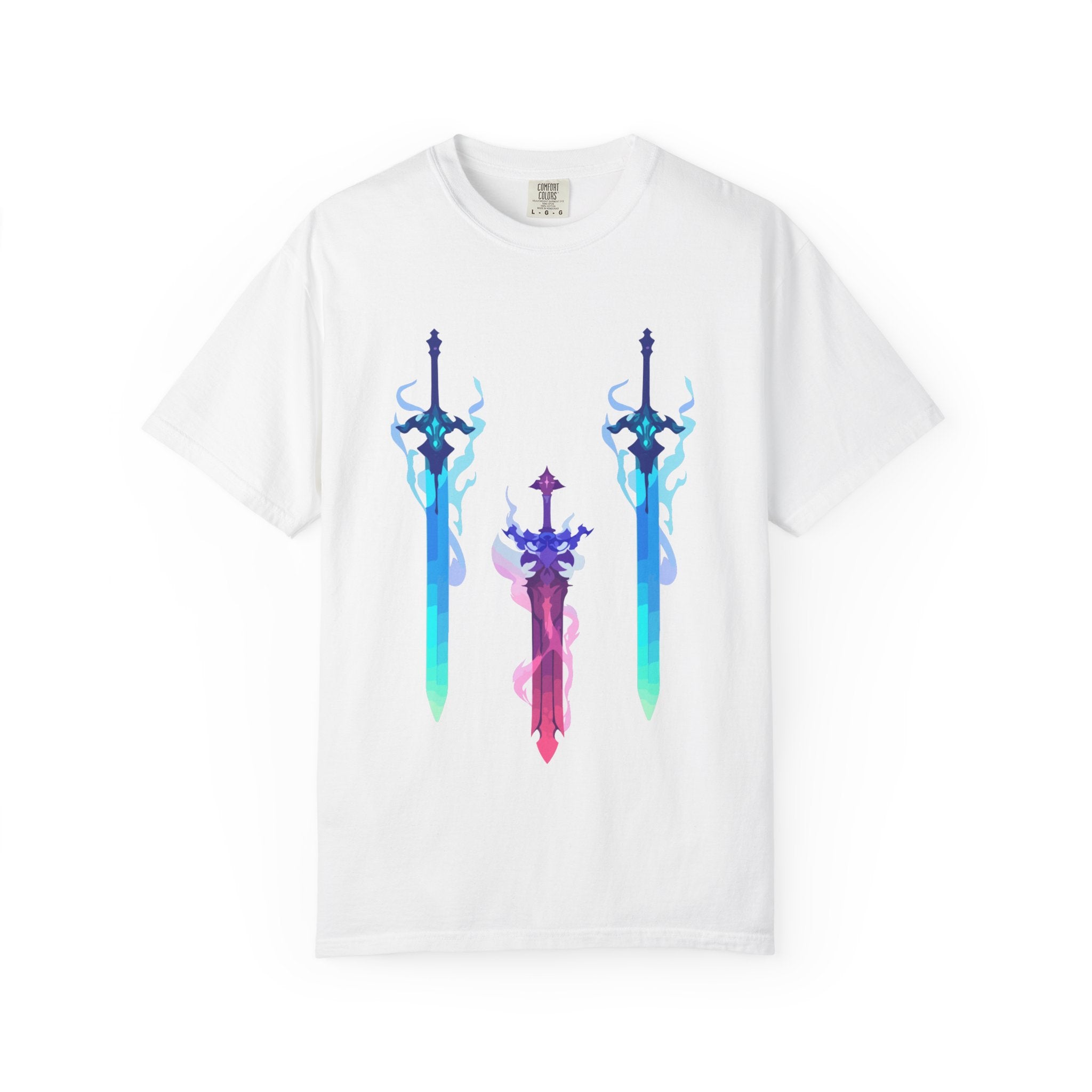 Aura Swords Graphic T-Shirt — Pastel Fantasy Trio