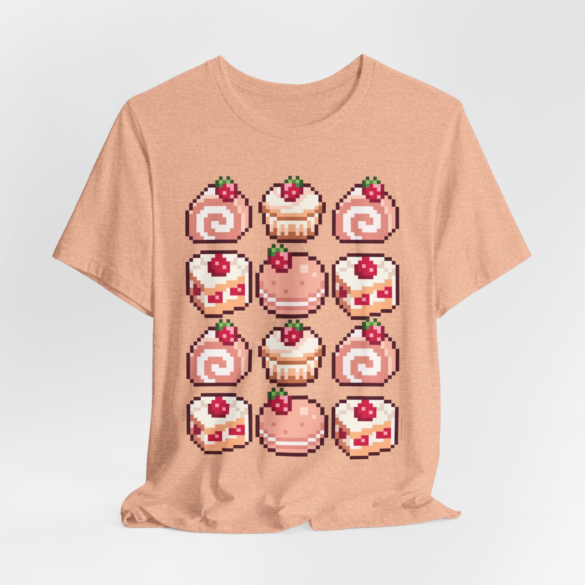 Kawaii Strawberry Pastry T-Shirt — Cute Pixel Dessert Tee