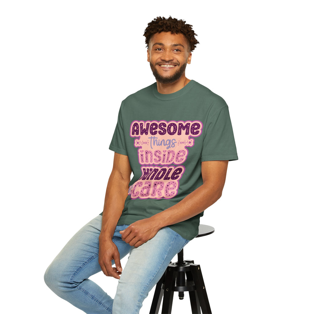 Retro "Awesome Things Inside, Handle With Care" T-Shirt