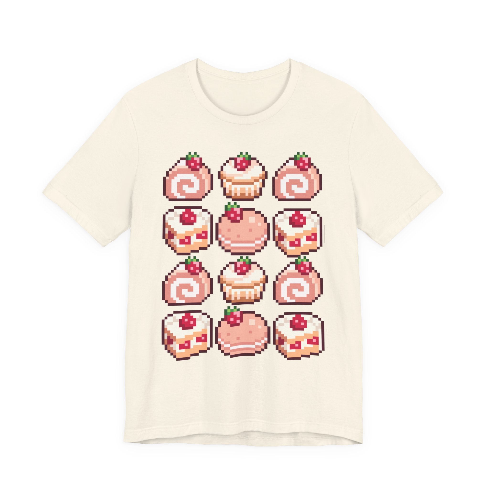 Kawaii Strawberry Pastry T-Shirt — Cute Pixel Dessert Tee