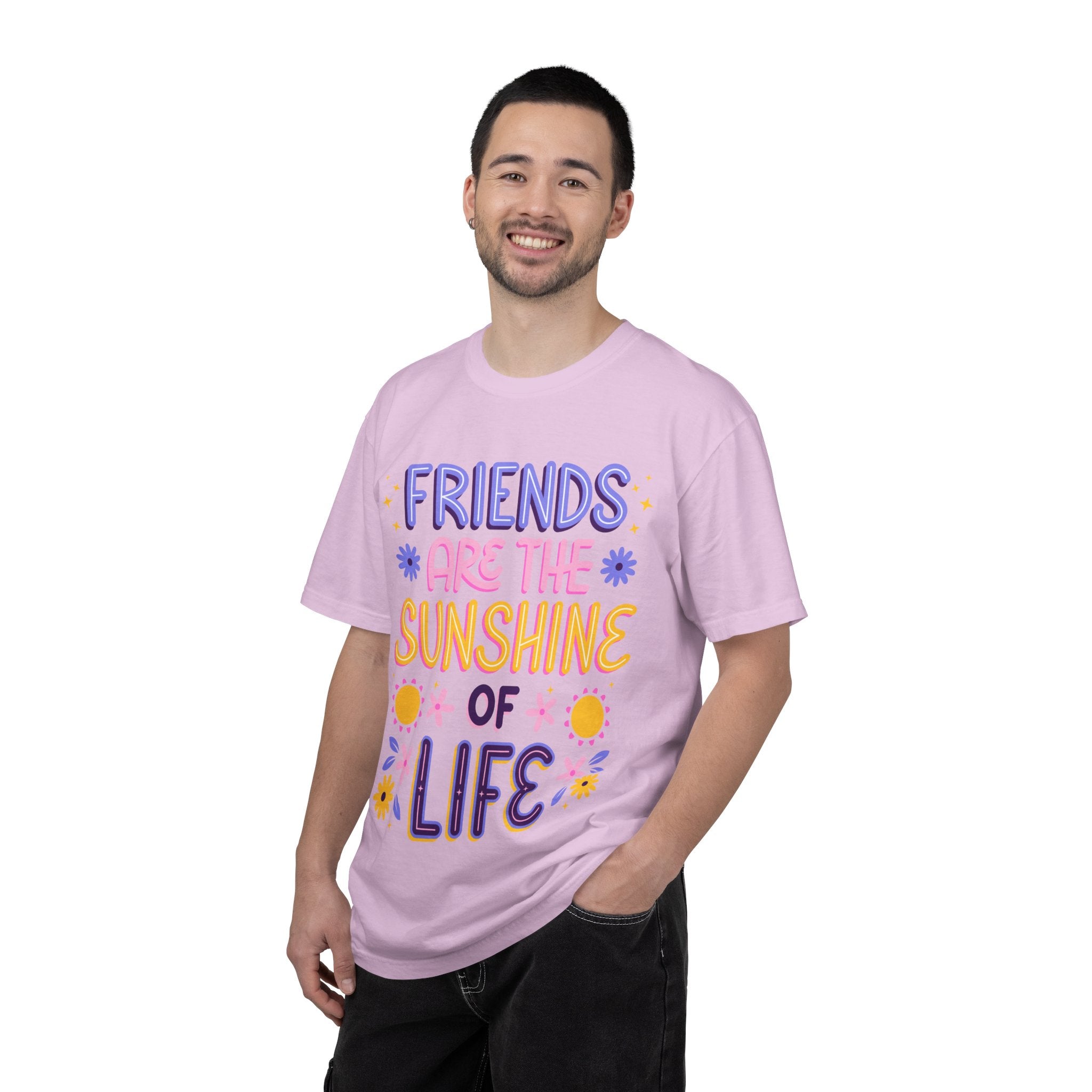 Friends Are the Sunshine of Life Text Printed UnisexT-Shirt