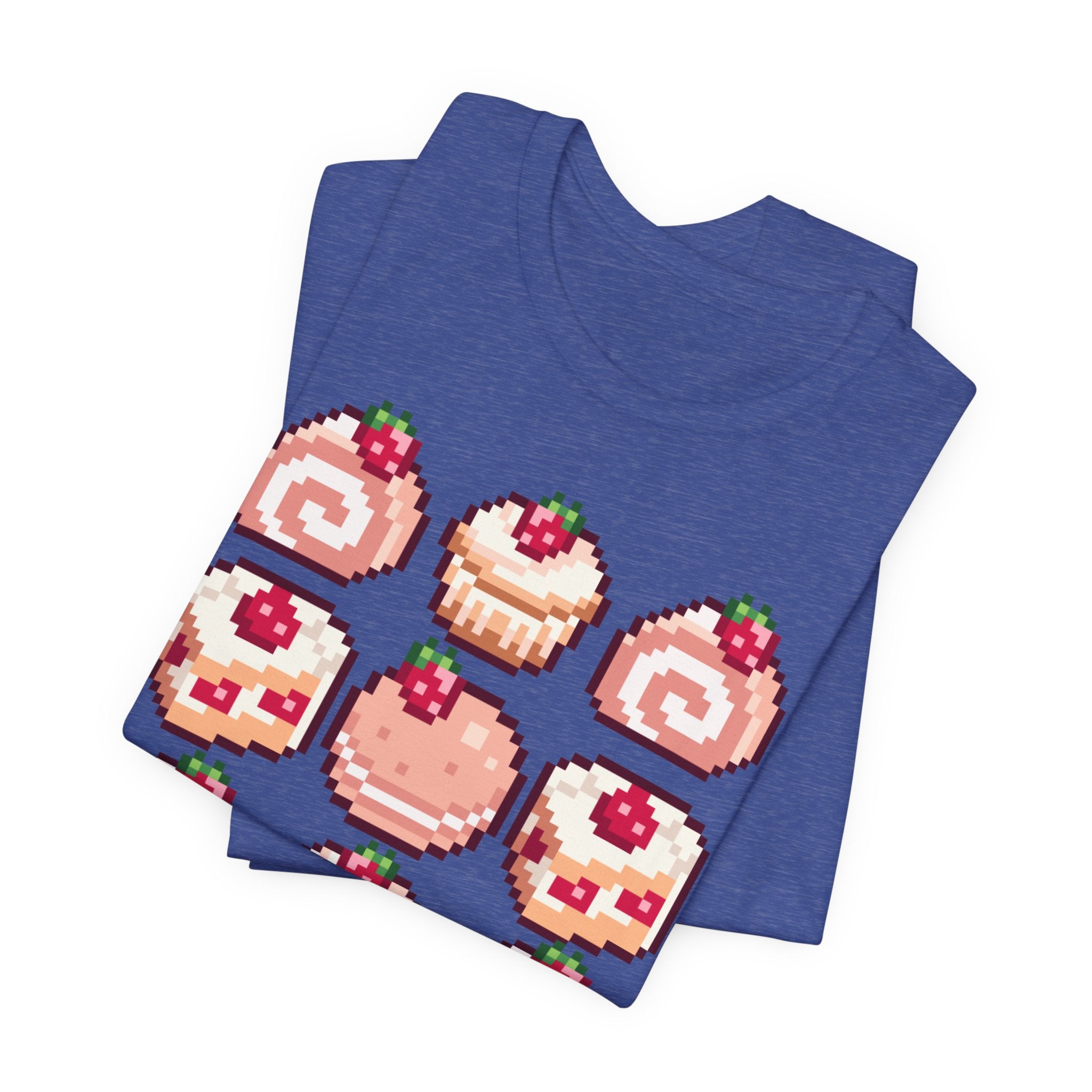 Kawaii Strawberry Pastry T-Shirt — Cute Pixel Dessert Tee