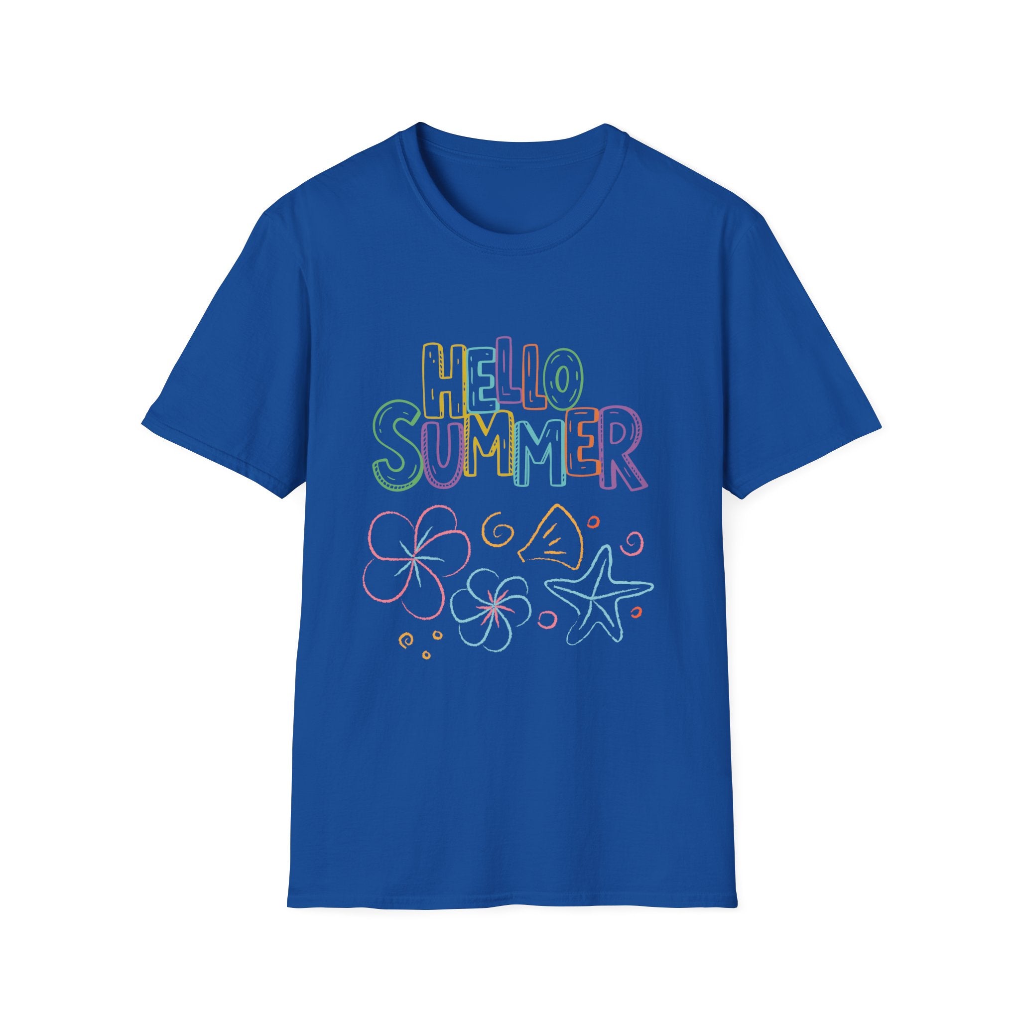 Hello Summer T-Shirt — Pastel Beach Vibes Graphic Tee