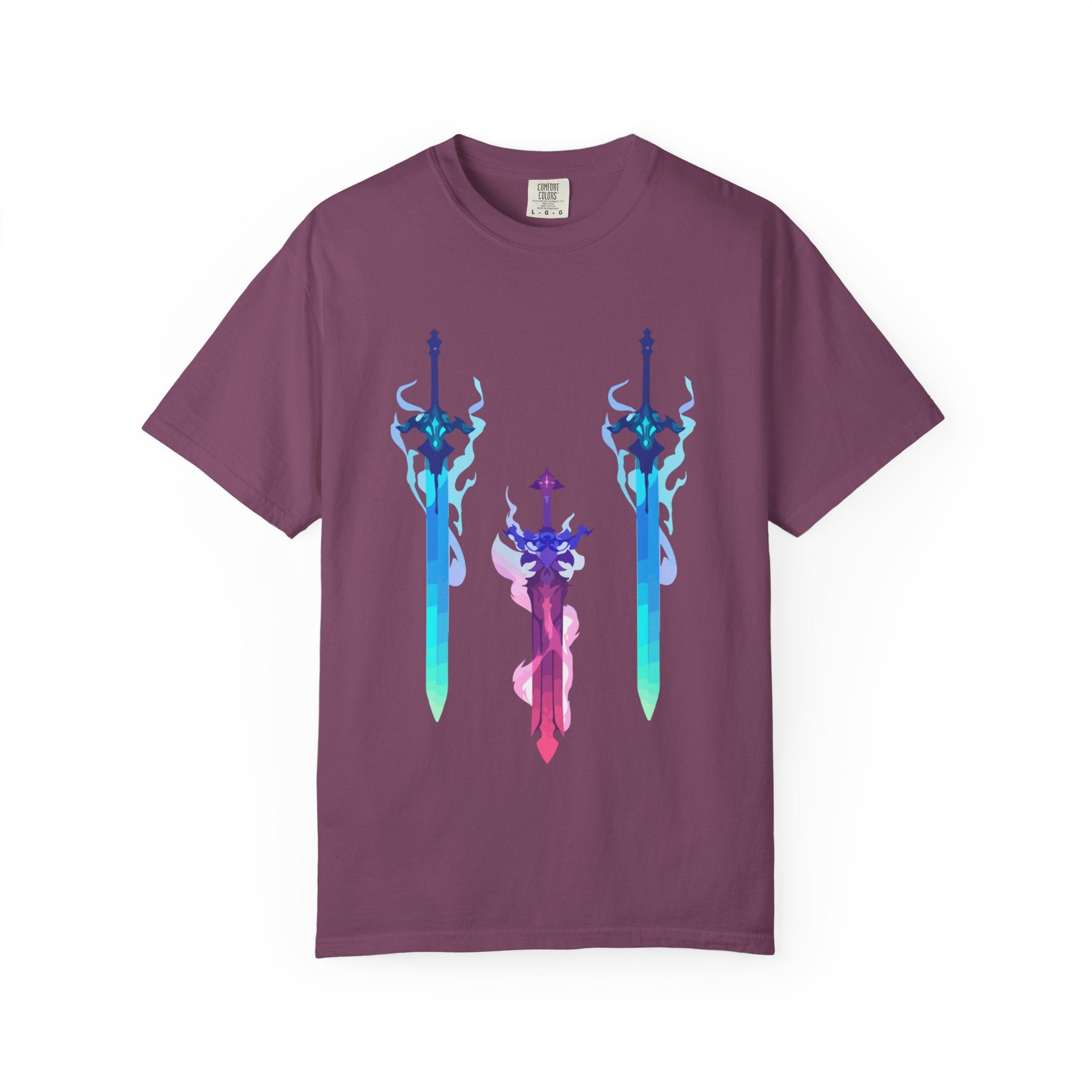 Aura Swords Graphic T-Shirt — Pastel Fantasy Trio
