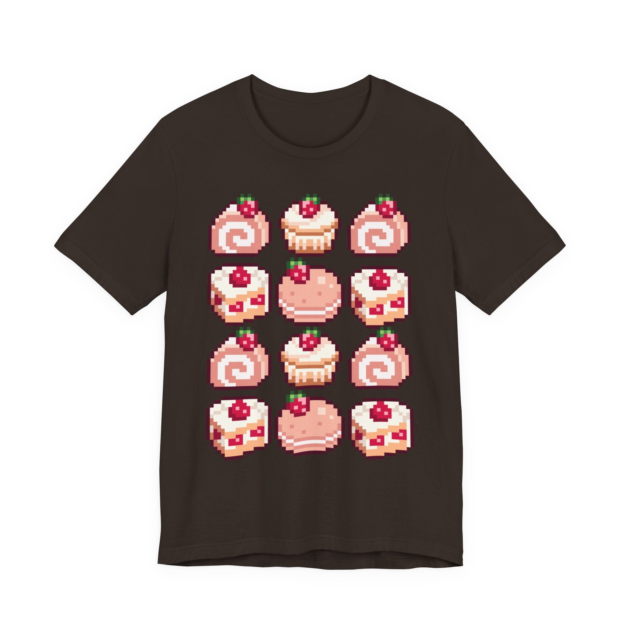 Kawaii Strawberry Pastry T-Shirt — Cute Pixel Dessert Tee