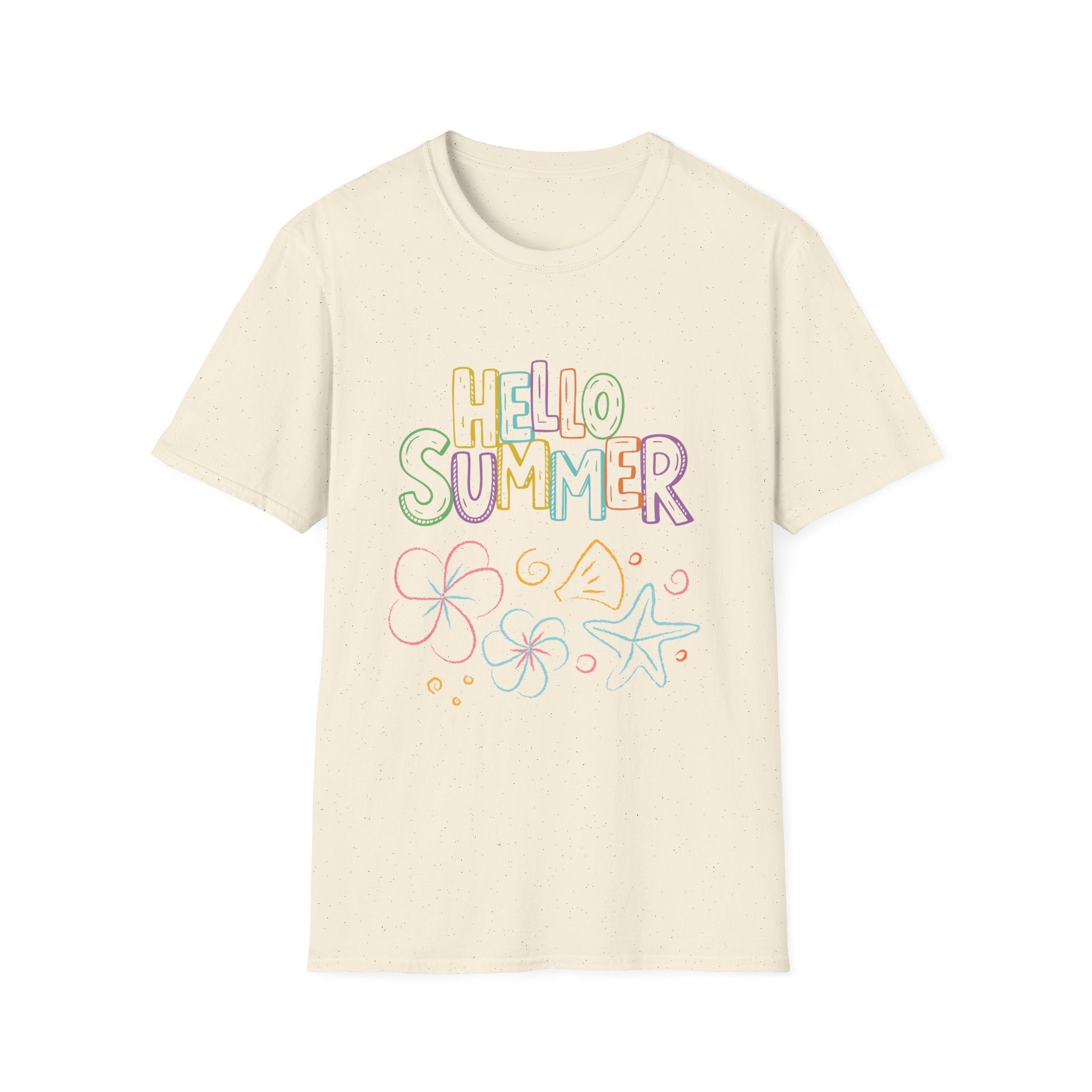 Hello Summer T-Shirt — Pastel Beach Vibes Graphic Tee
