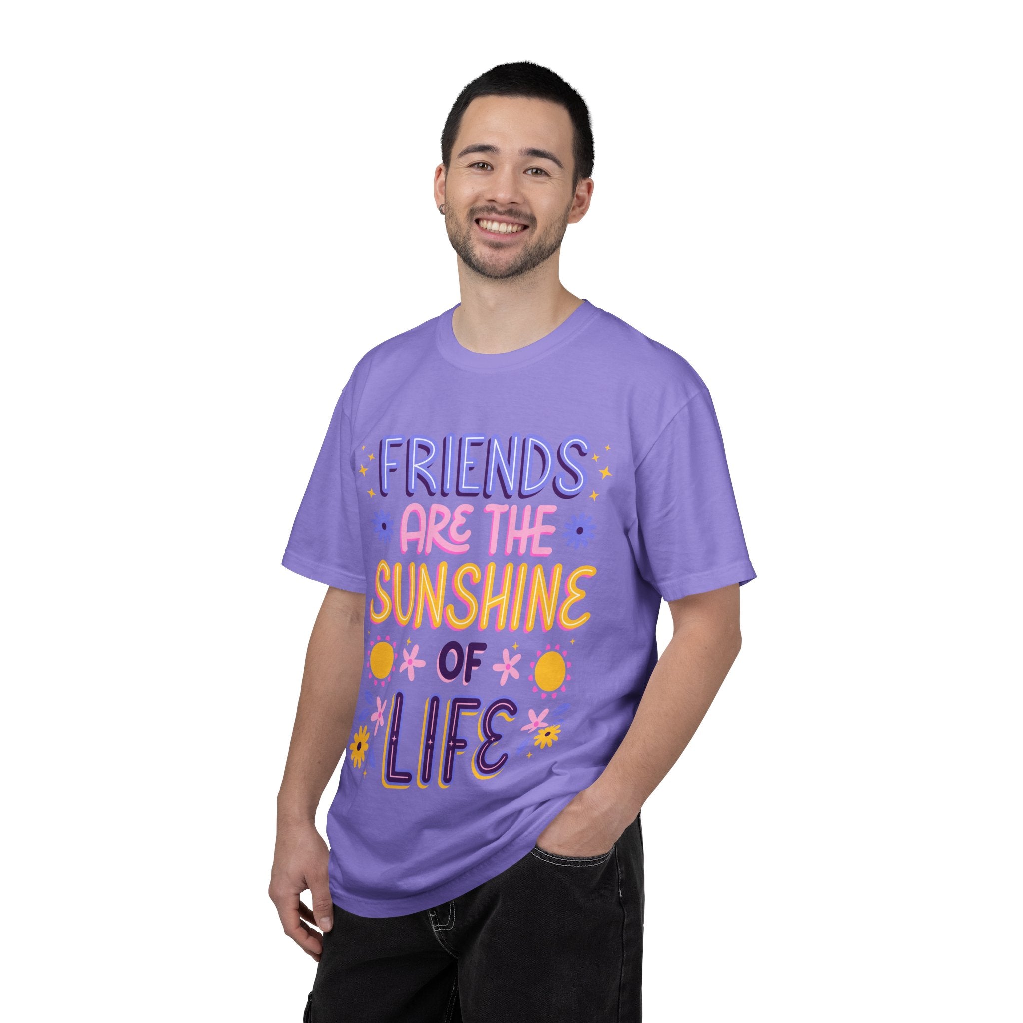 Friends Are the Sunshine of Life Text Printed UnisexT-Shirt