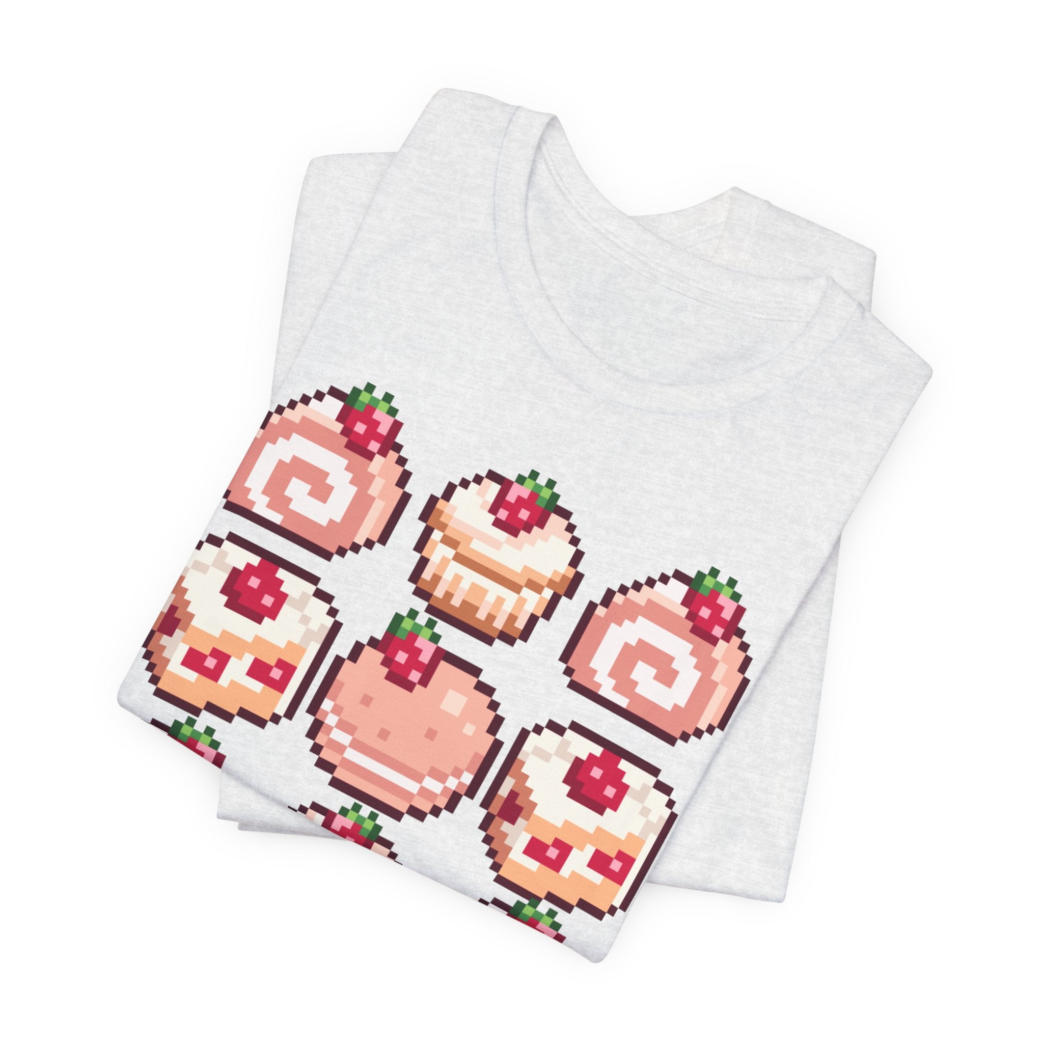 Kawaii Strawberry Pastry T-Shirt — Cute Pixel Dessert Tee