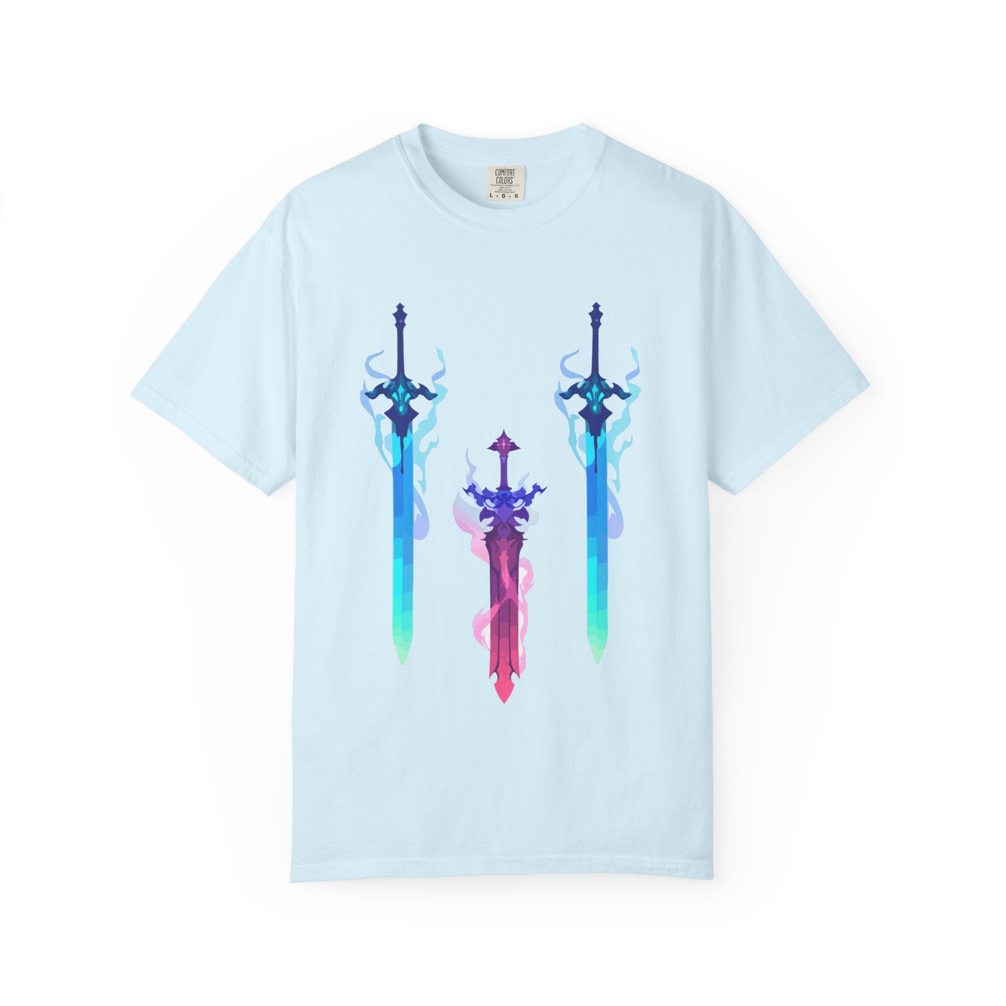 Aura Swords Graphic T-Shirt — Pastel Fantasy Trio