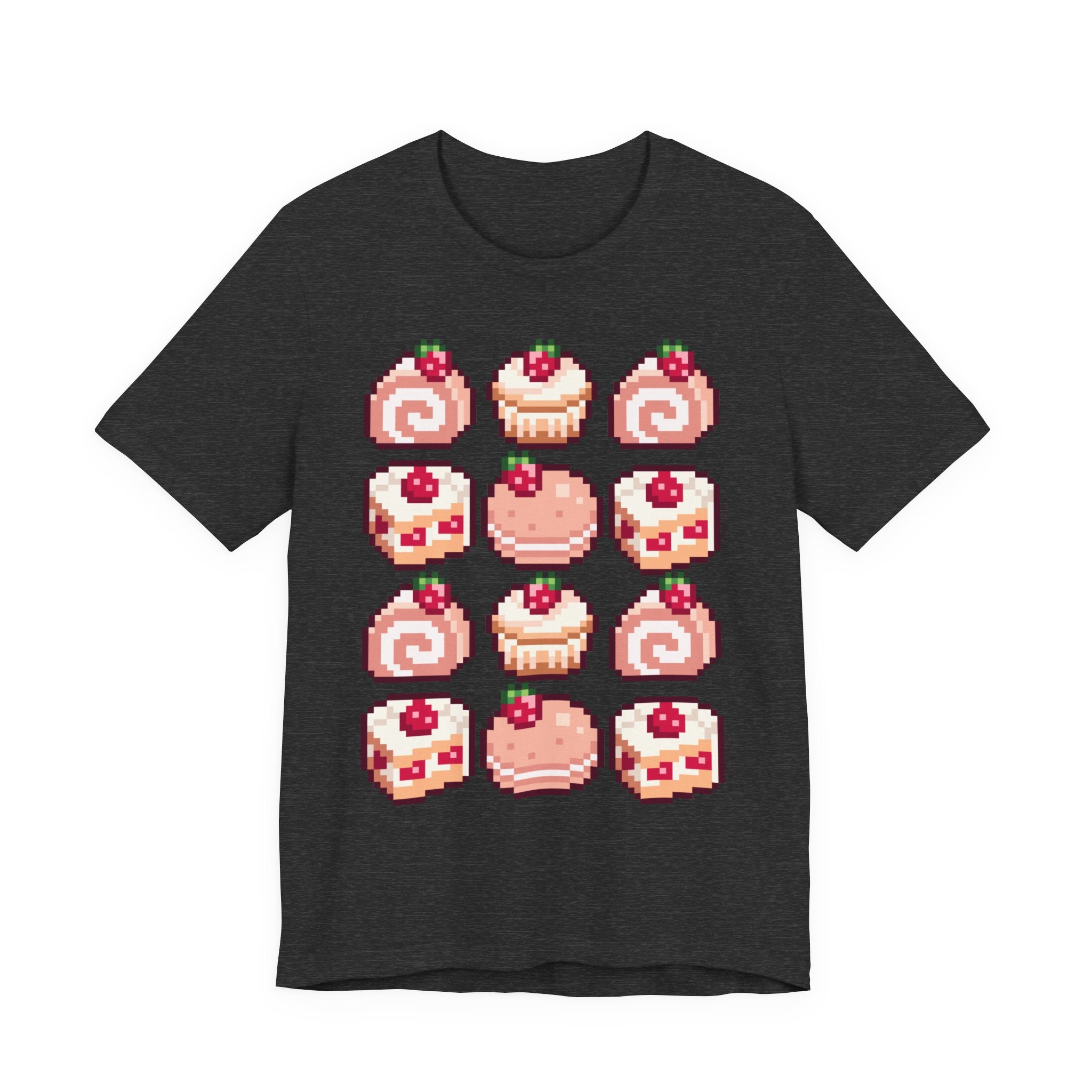 Kawaii Strawberry Pastry T-Shirt — Cute Pixel Dessert Tee