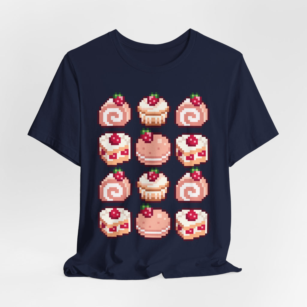 Kawaii Strawberry Pastry T-Shirt — Cute Pixel Dessert Tee