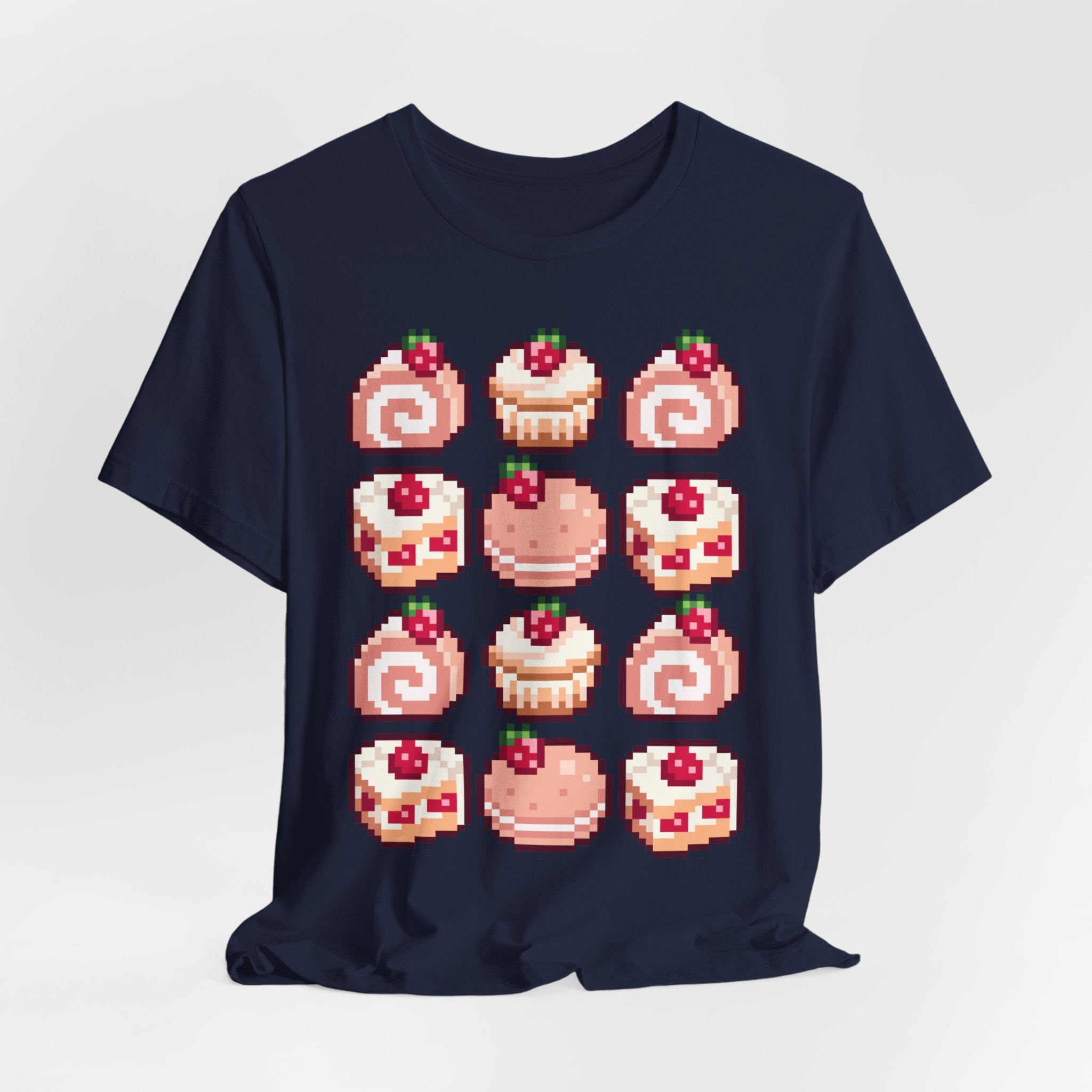 Kawaii Strawberry Pastry T-Shirt — Cute Pixel Dessert Tee
