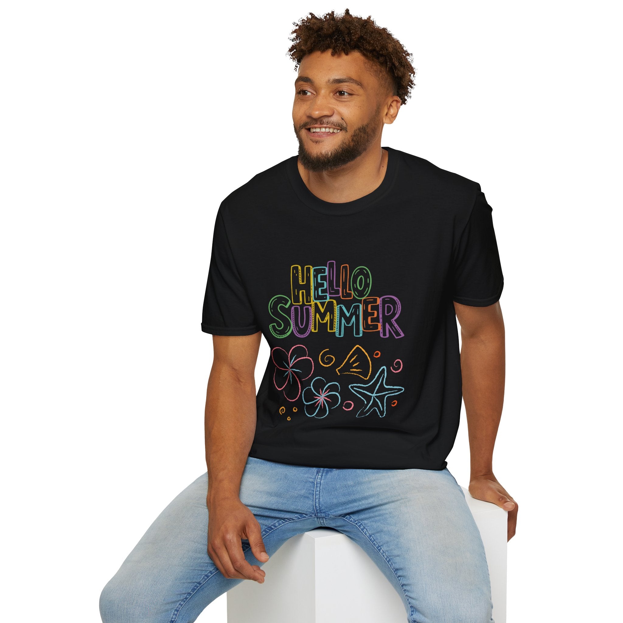 Hello Summer T-Shirt — Pastel Beach Vibes Graphic Tee
