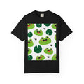 Frog Pattern T-Shirt — Cute Lily Pad Frogs Graphic Tee