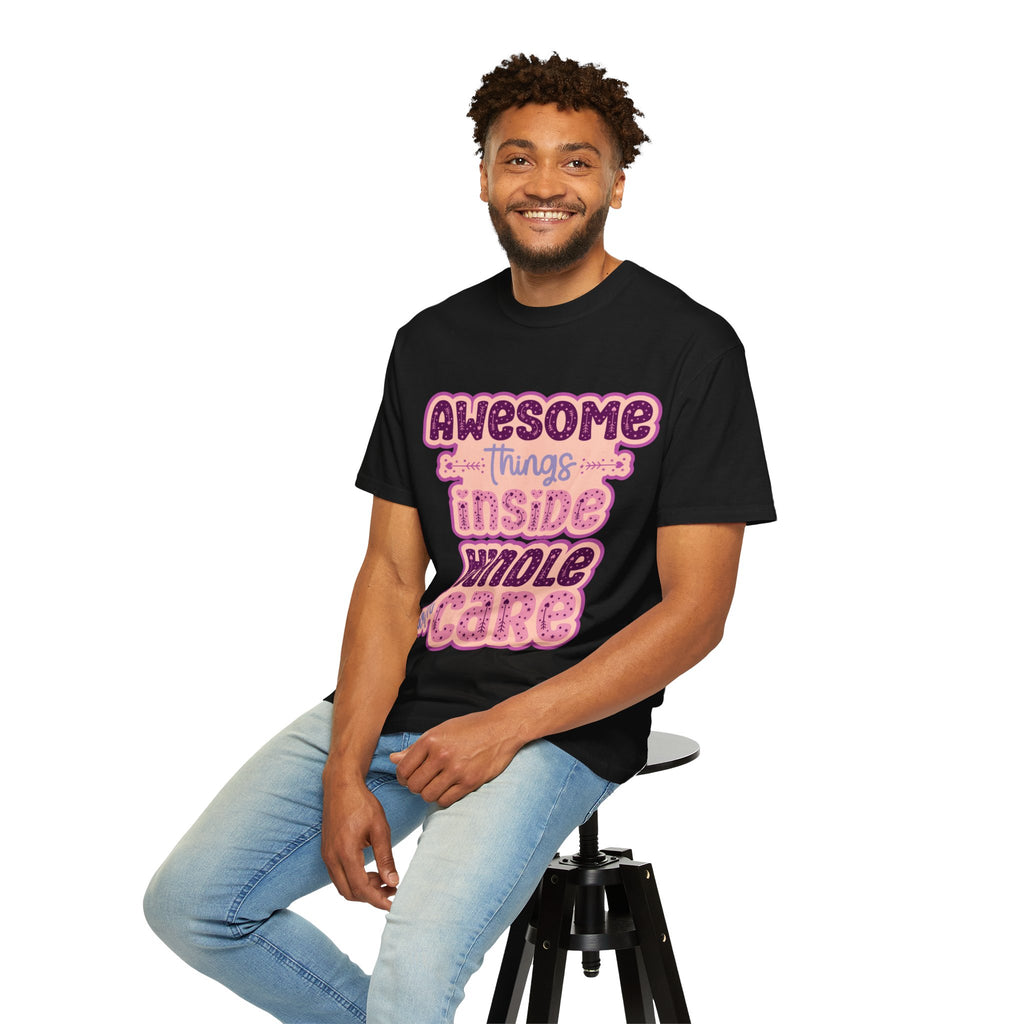 Retro "Awesome Things Inside, Handle With Care" T-Shirt