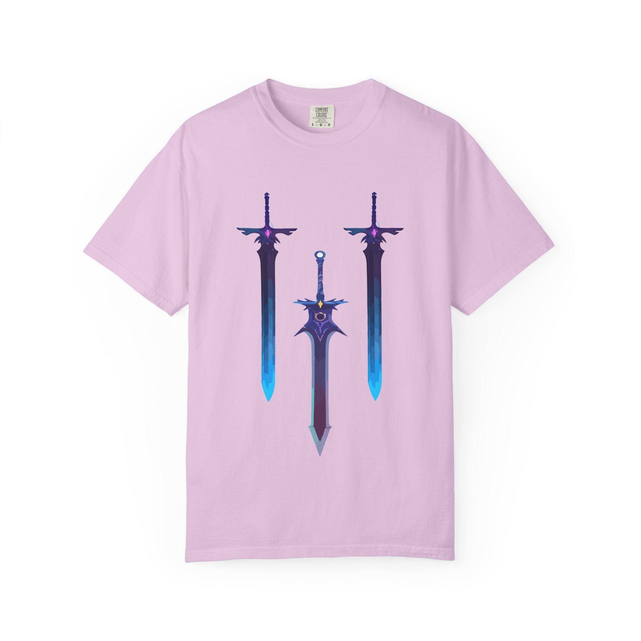 Magical Aura Swords Graphic Printed T-shirt — Pastel Fantasy Magical Swords