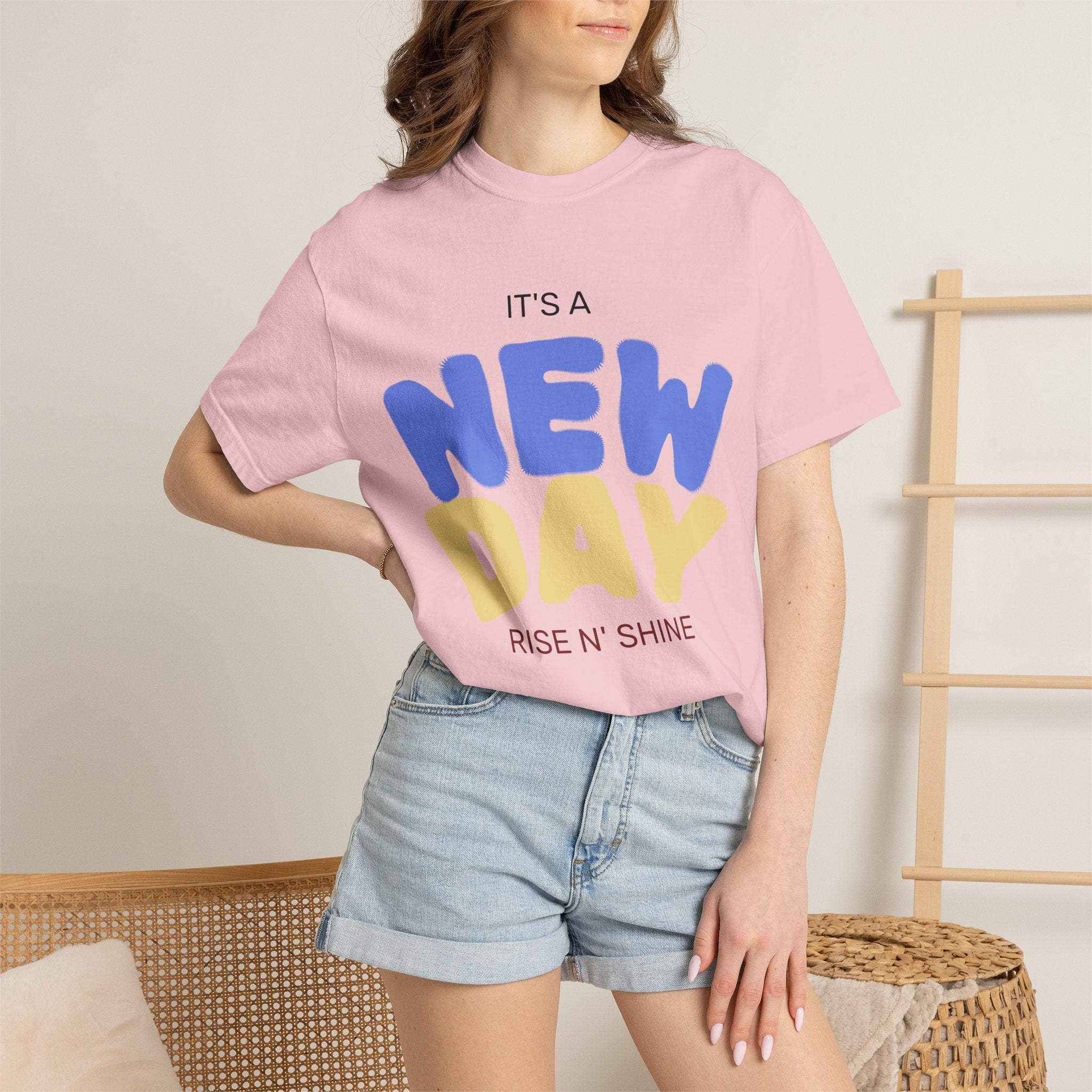 New Day "Rise N' Shine" T-Shirt — Happy and Dazzling Graphic Tee