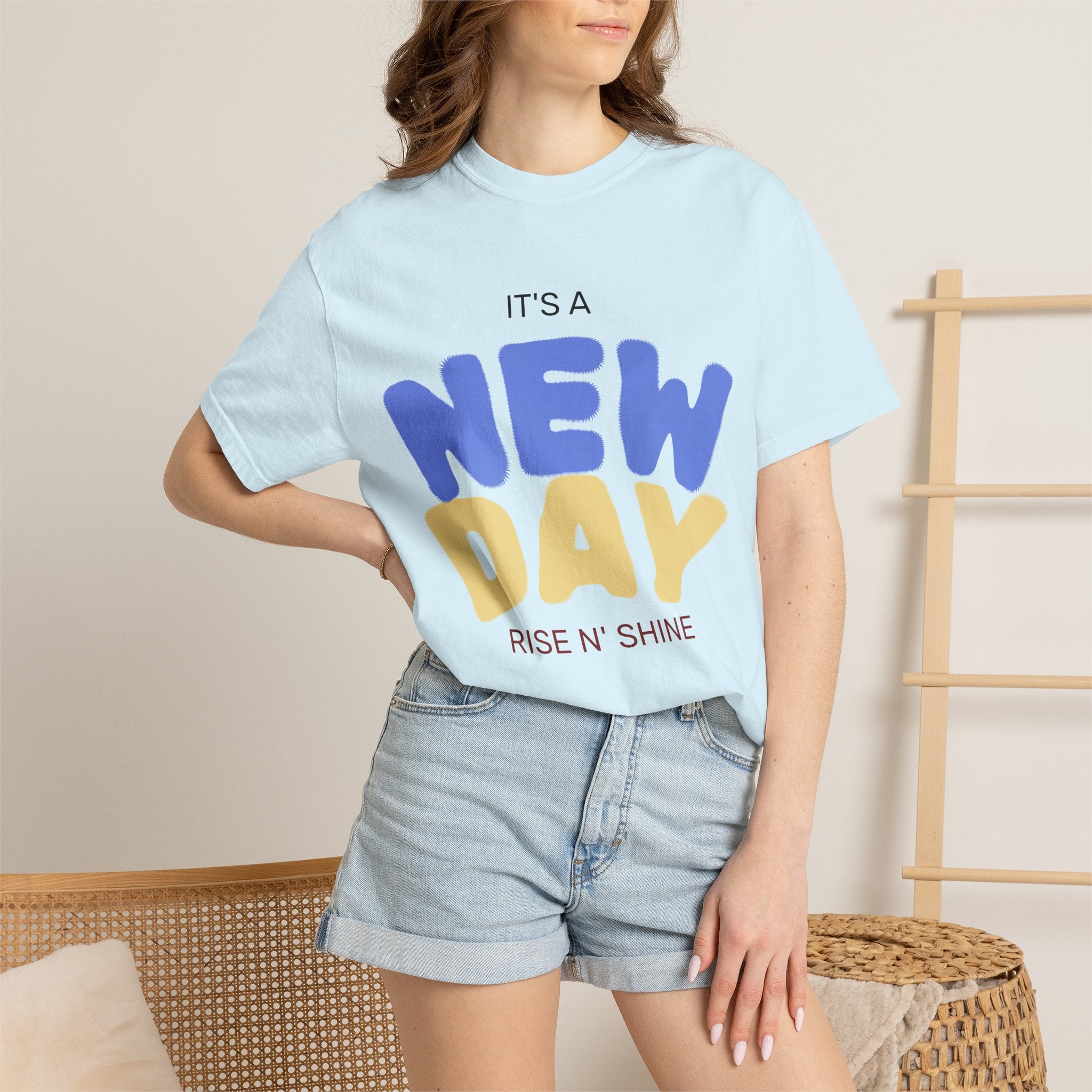 New Day "Rise N' Shine" T-Shirt — Happy and Dazzling Graphic Tee