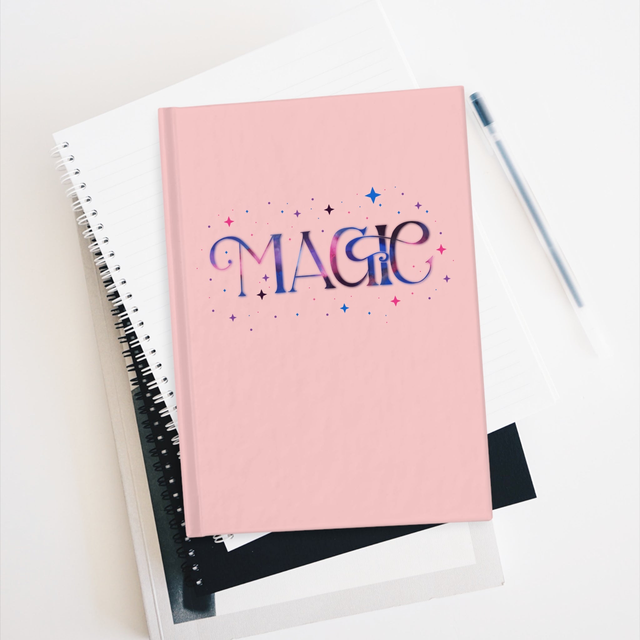 Magic Pink Ruled Journal — Lined Notebook for Dreams, Notes & Creative Writing