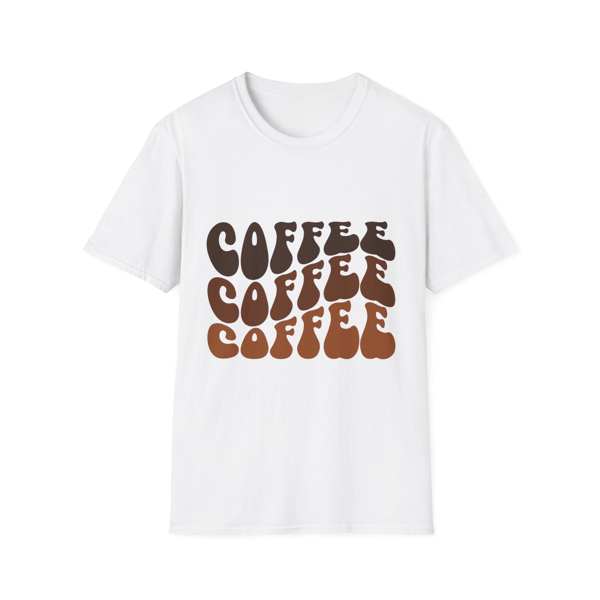 Coffee Layered Text T-Shirt - Coffee Aesthetic vibe T-shirt