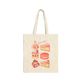 Strawberry Pastel Desserts Canvas Tote — Cute Pink Cakes & Macarons