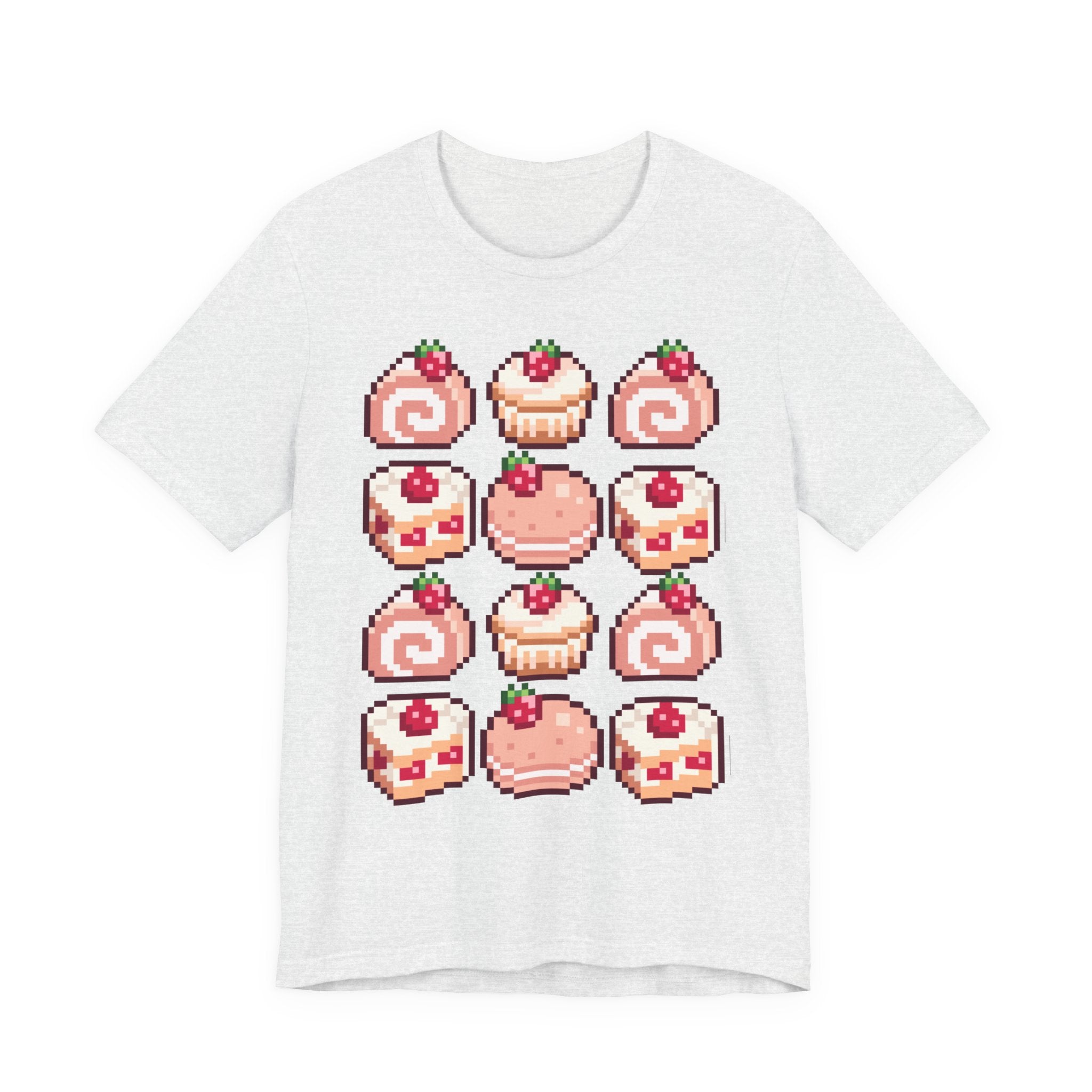 Kawaii Strawberry Pastry T-Shirt — Cute Pixel Dessert Tee