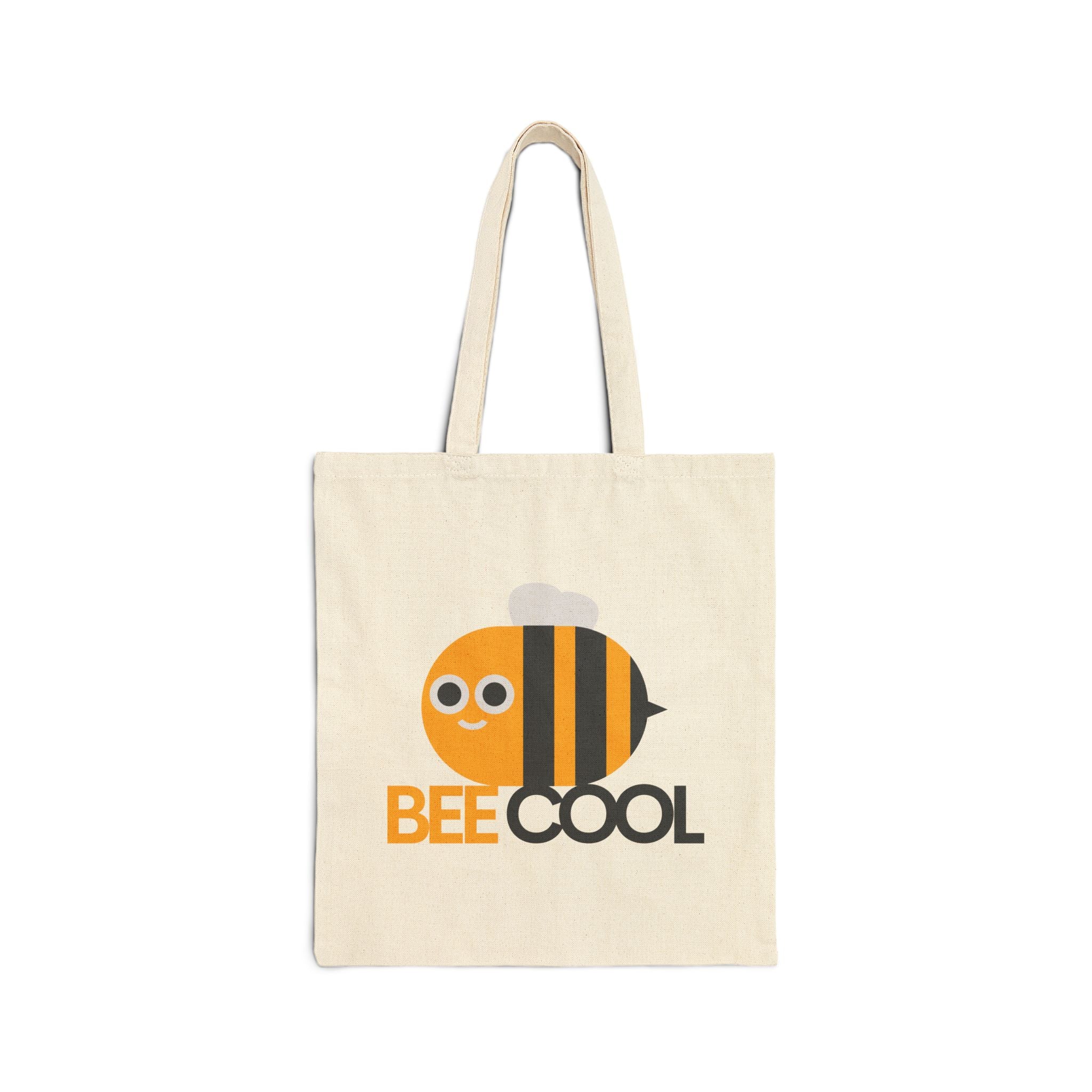 Bee Cool Canvas Tote — Cute Bee Graphic Eco-Friendly Grocery Bag