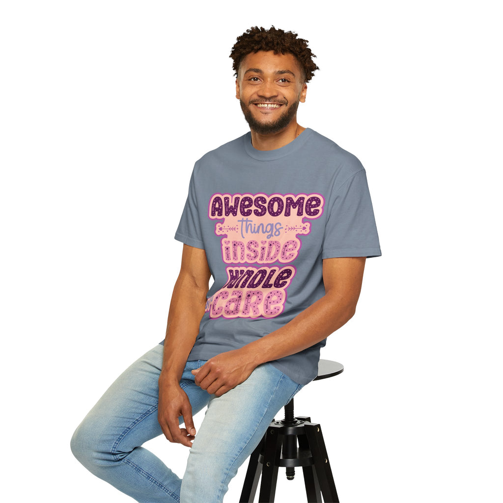 Retro "Awesome Things Inside, Handle With Care" T-Shirt